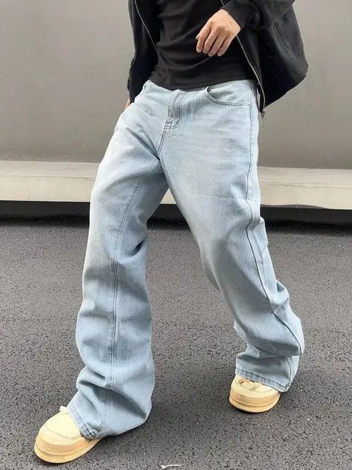 Jean Stacked Denim Jeans Drip Hip Hop Size US 32 / EU 48 - 4 Thumbnail