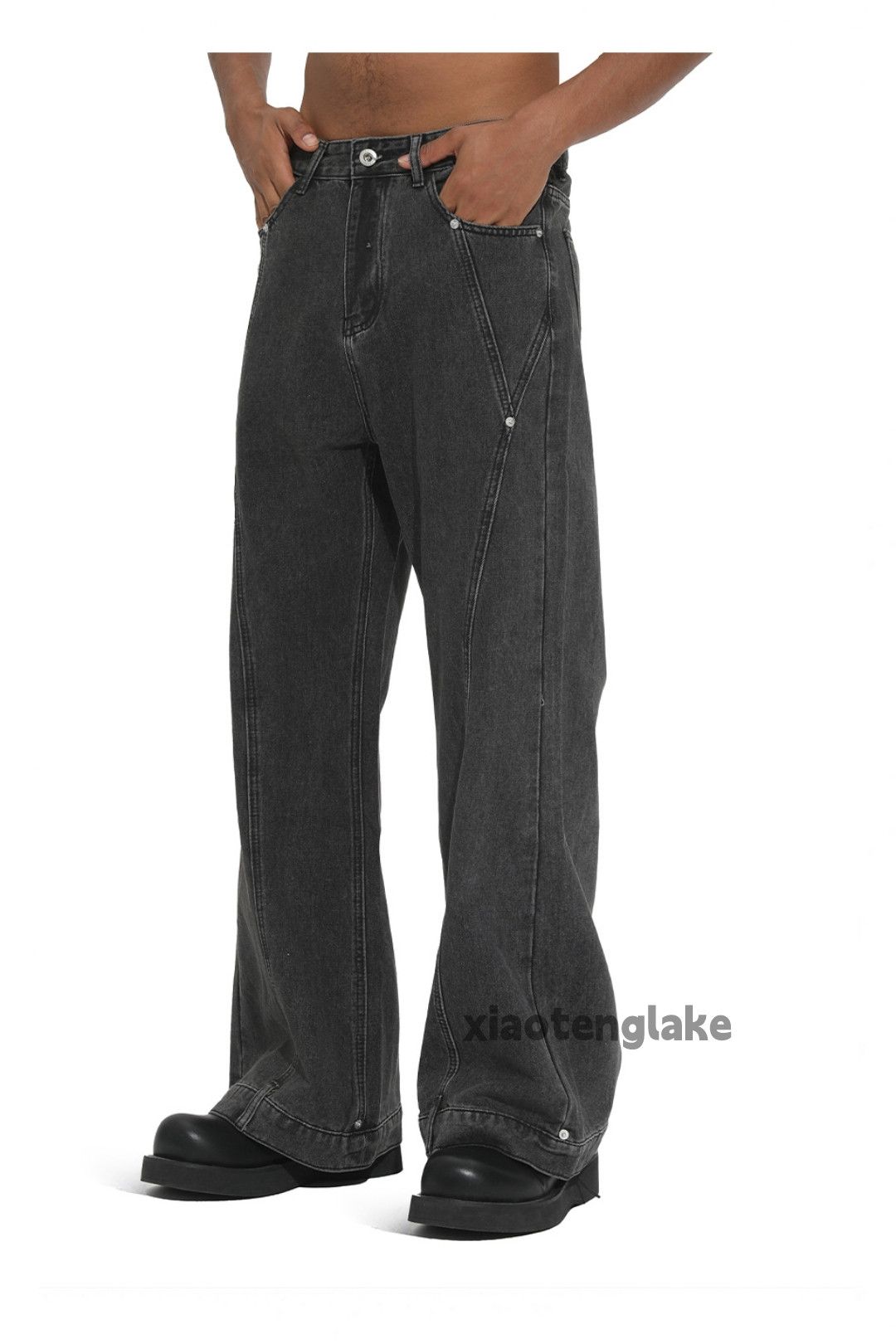 Jean zx vintage washed faded punk grunge flared y2k jeans Size US 30 / EU 46 - 11 Thumbnail