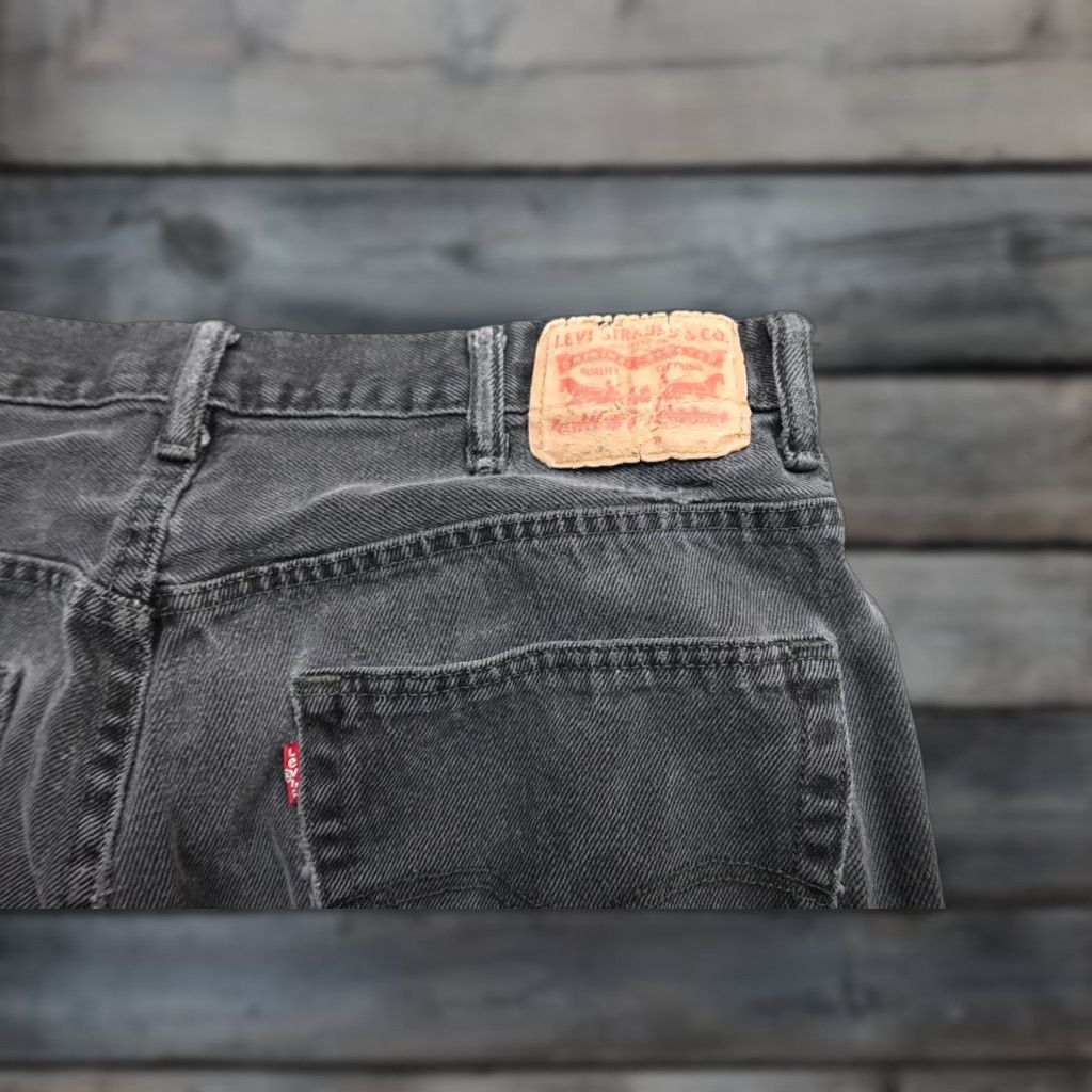 Levi's Levi's 550 Regular Fit Jeans Mens 38x30 Black Denim Regular Straight Faded Jeans Size US 38 / EU 54 - 1 Thumbnail
