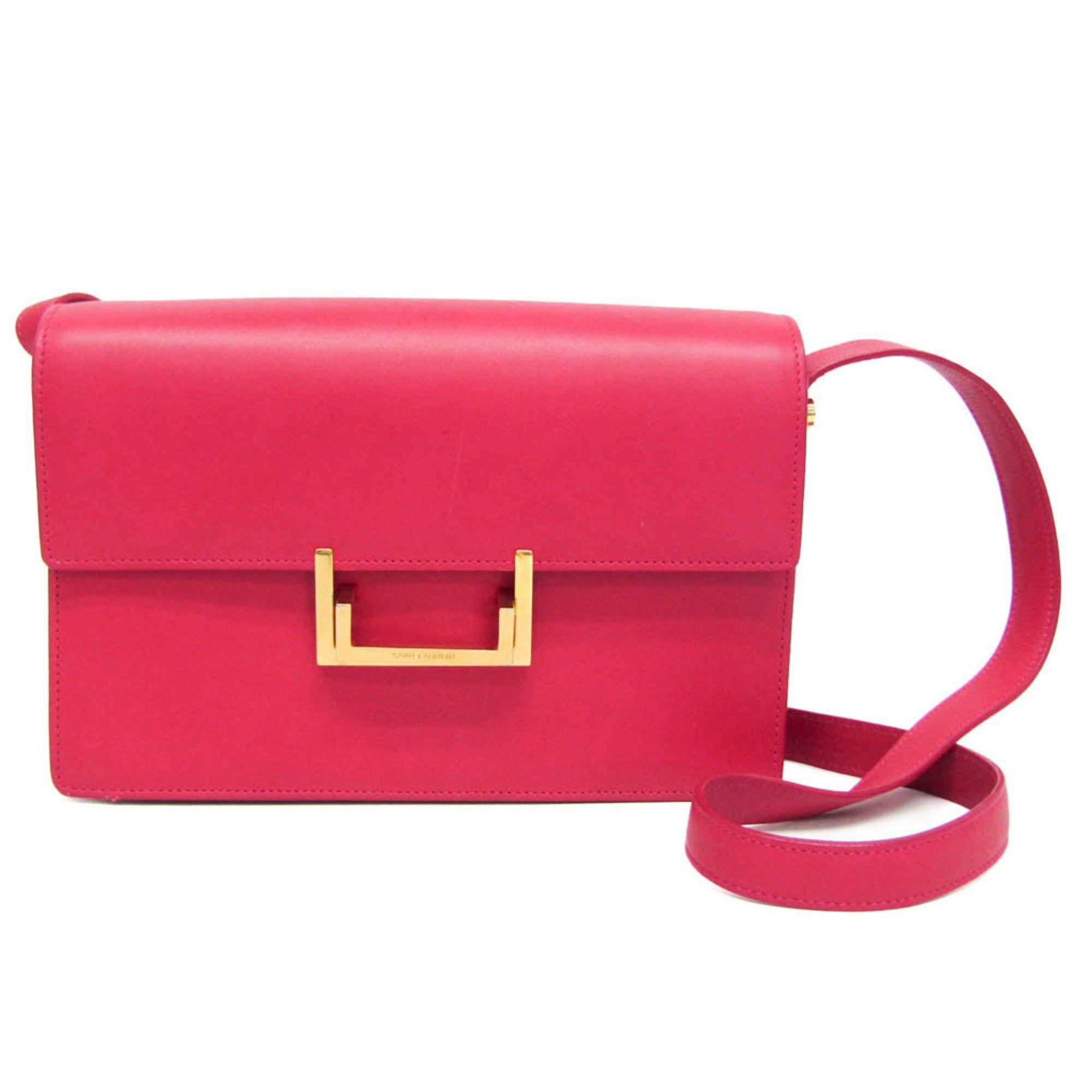 Saint Laurent Paris Saint Laurent 318025 Women's Leather Shoulder Bag Pink Size ONE SIZE - 1 Thumbnail
