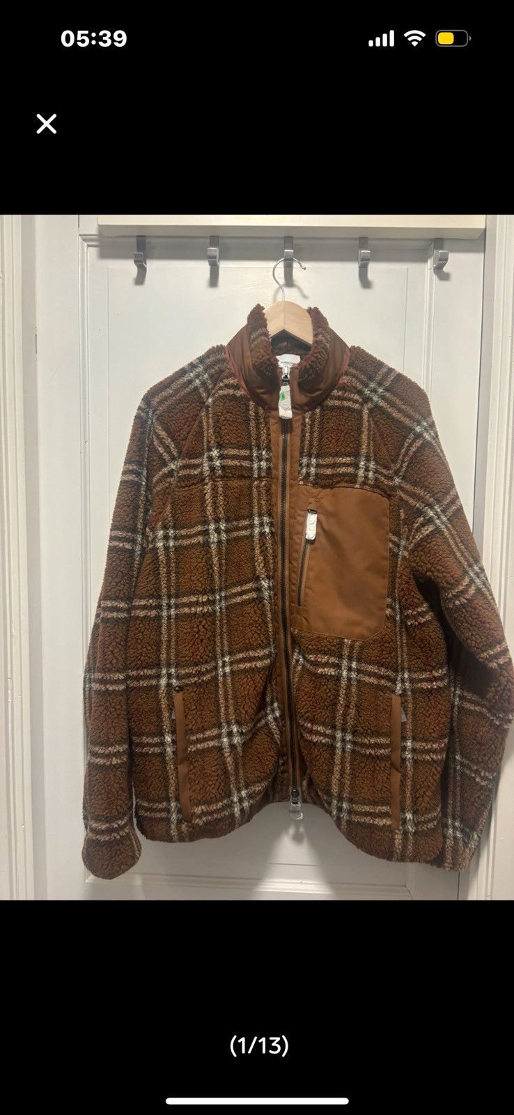 Burberry Fleece (new ) Size US XL / EU 56 / 4 - 1 Thumbnail