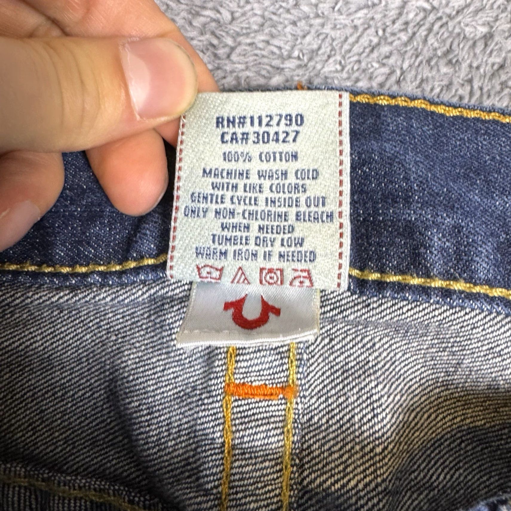 True Religion VINTAGE True Religion Jeans Mens 36x31 Bootcut Denim 5-Pocket Logo USA Made Relaxed 80s 90s Hip Hop Shirt? Size US 33 - 7 Thumbnail