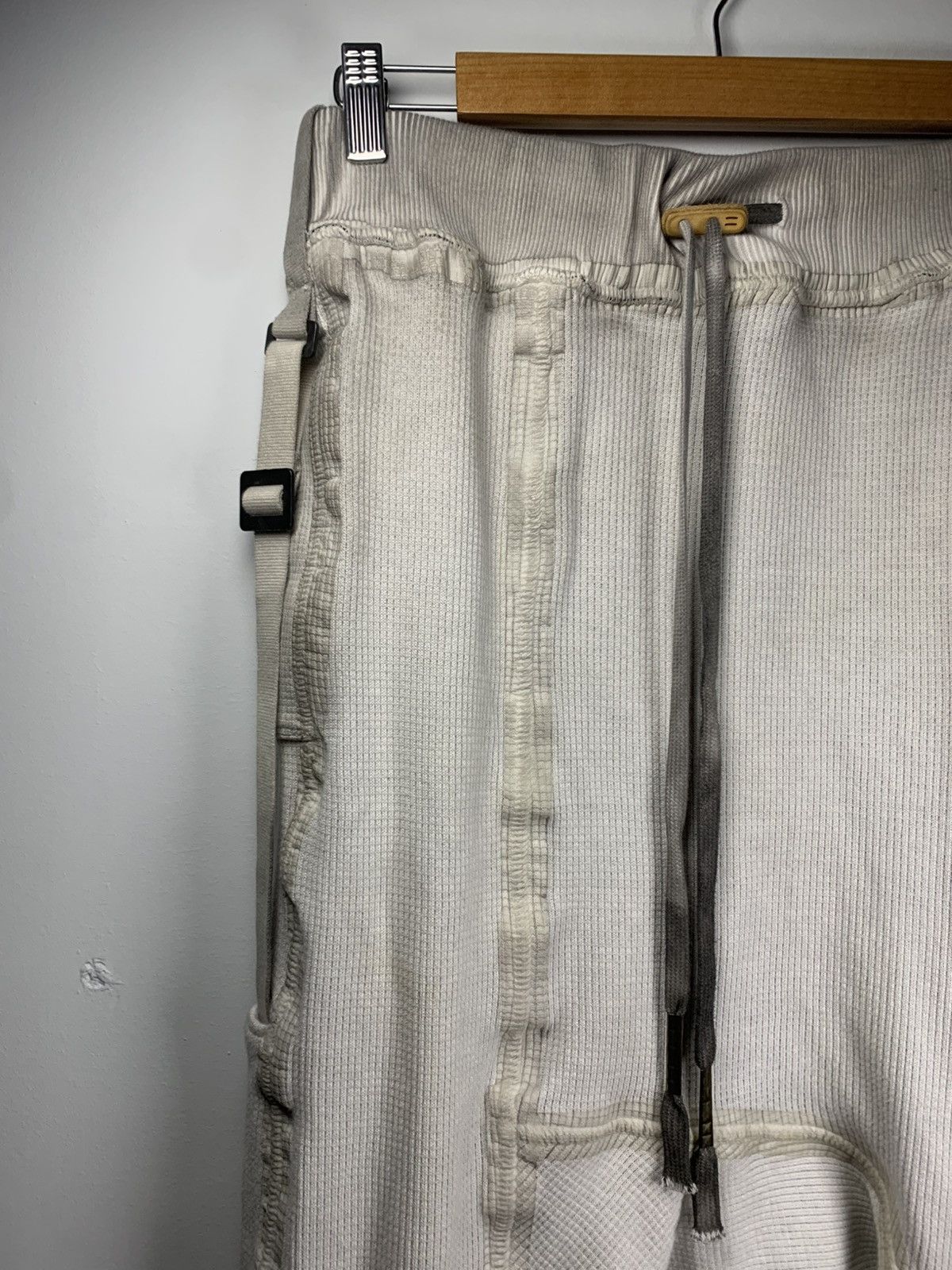 Boris Bidjan Saberi Boris Bidjan Saberi Grey Long John Lounge Pants Size US 33 - 3 Thumbnail