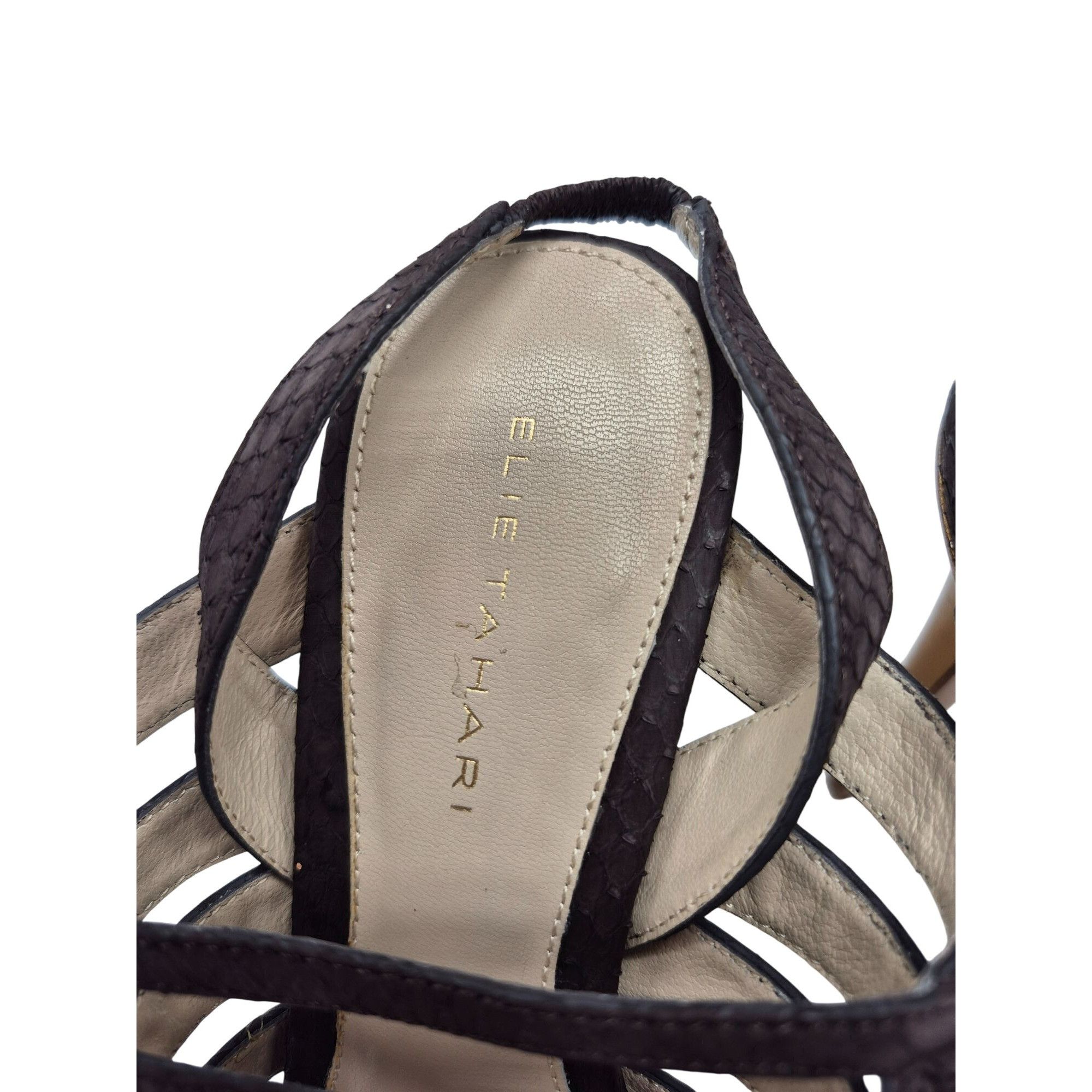 Elie Tahari Elie Tahari Meredith Wedge Suede Heeled Sandals Brown 8 Size US 8 / IT 38 - 8 Thumbnail
