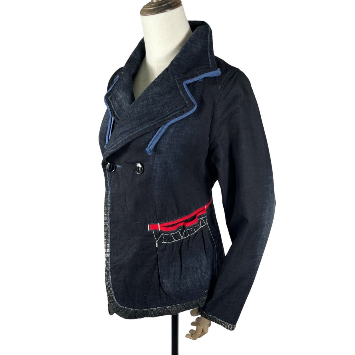 Marithe + Francois Girbaud Marithe Francois Girbaud Denim Indigo Dye Jacket Size M / US 6-8 / IT 42-44 - 3 Thumbnail