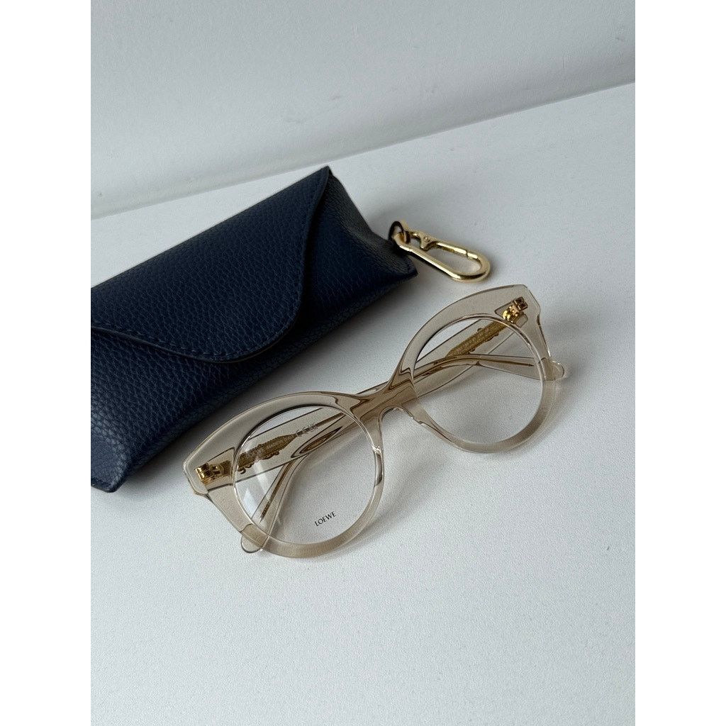 Loewe NEW Loewe LW50074I Rounded Transparent Eyeglasses Frames Size ONE SIZE - 3 Thumbnail