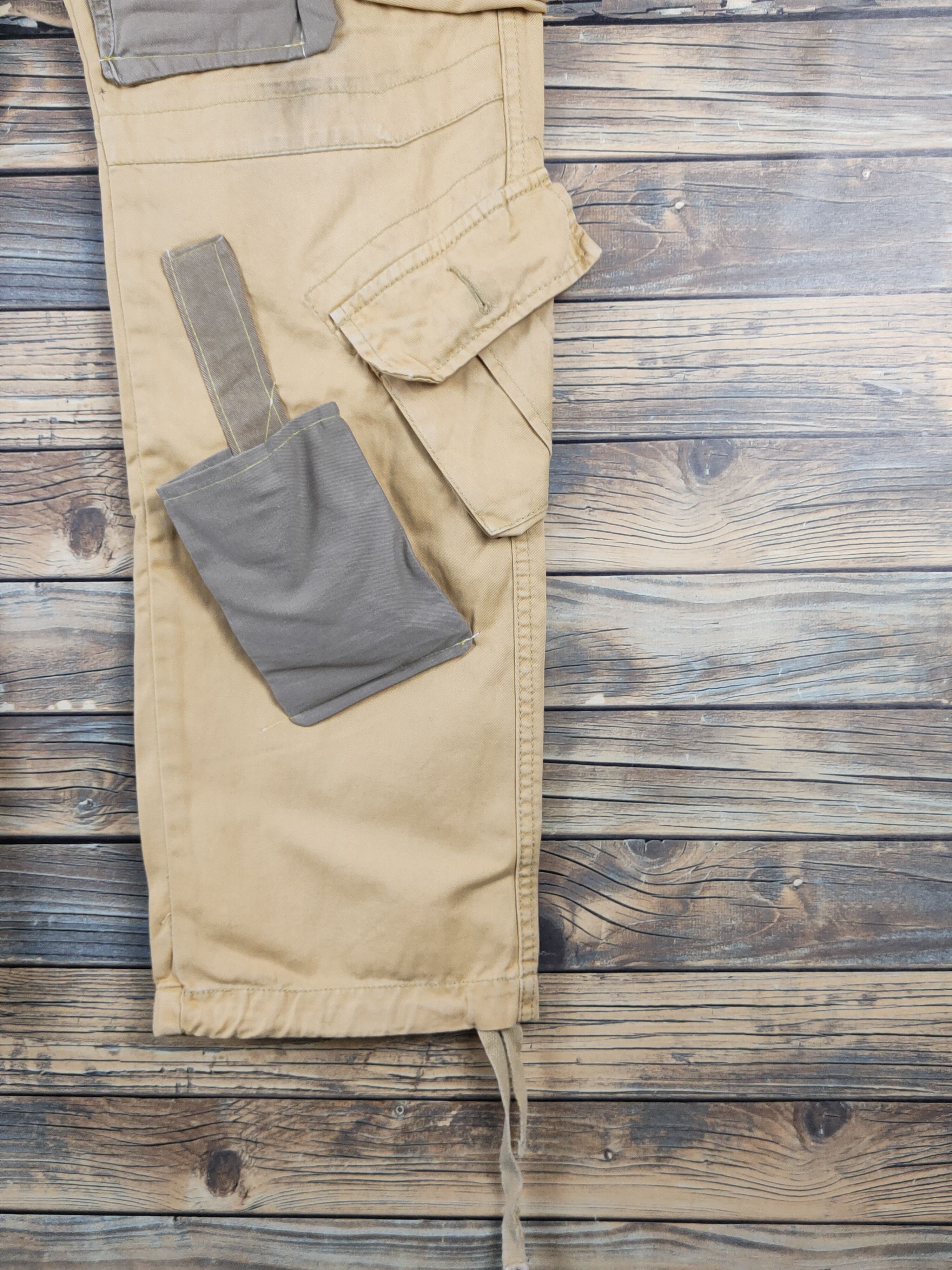 Japanese Brand DL Matchstick Reconstructed Patchwork Cargo Pants #W1780 Size US 35 - 6 Thumbnail