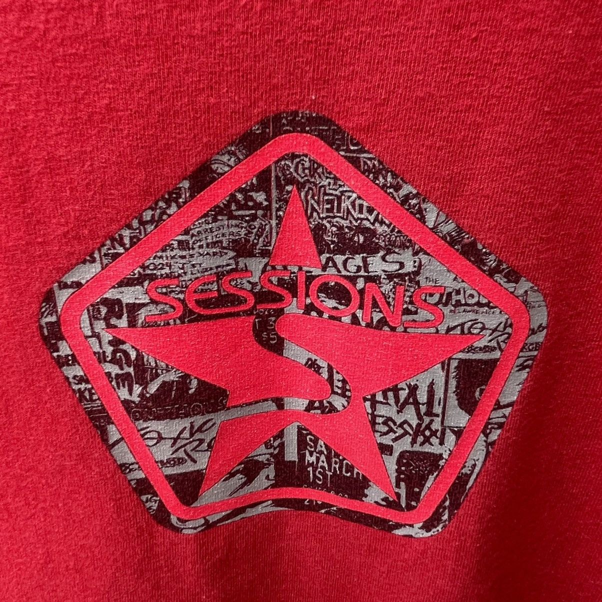 Sessions 🔥Vintage Sessions Skateboard Center Star Logo Tee Size US M / EU 48-50 / 2 - 5 Thumbnail