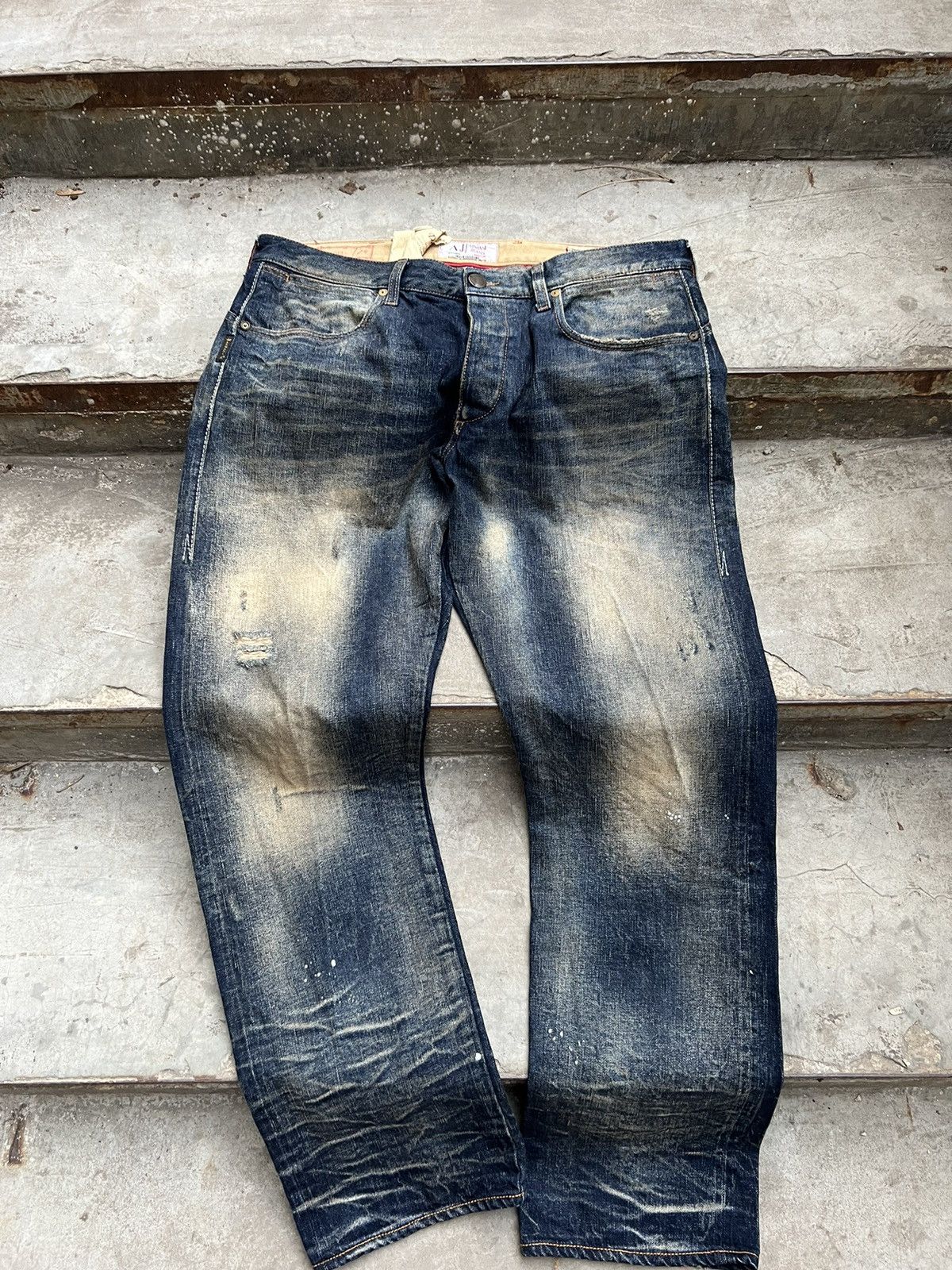 Giorgio Armani × Vintage Limited Archival Armani Jeans Selvedge Dirty Size US 34 / EU 50 - 5 Thumbnail