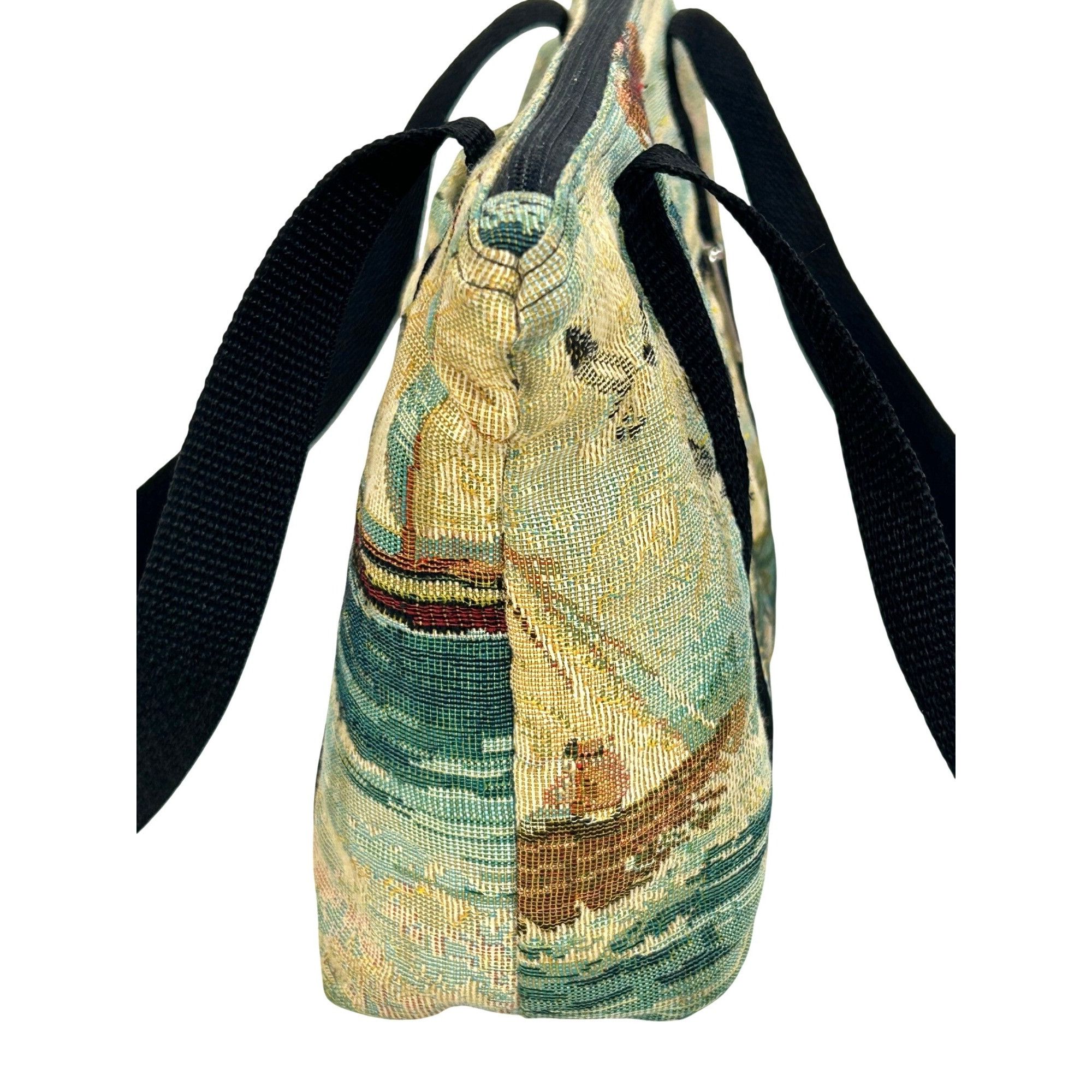Other Tapestry Fabric Handbag Seaside Lighthouse Sailboats Seagull Size ONE SIZE - 21 Thumbnail