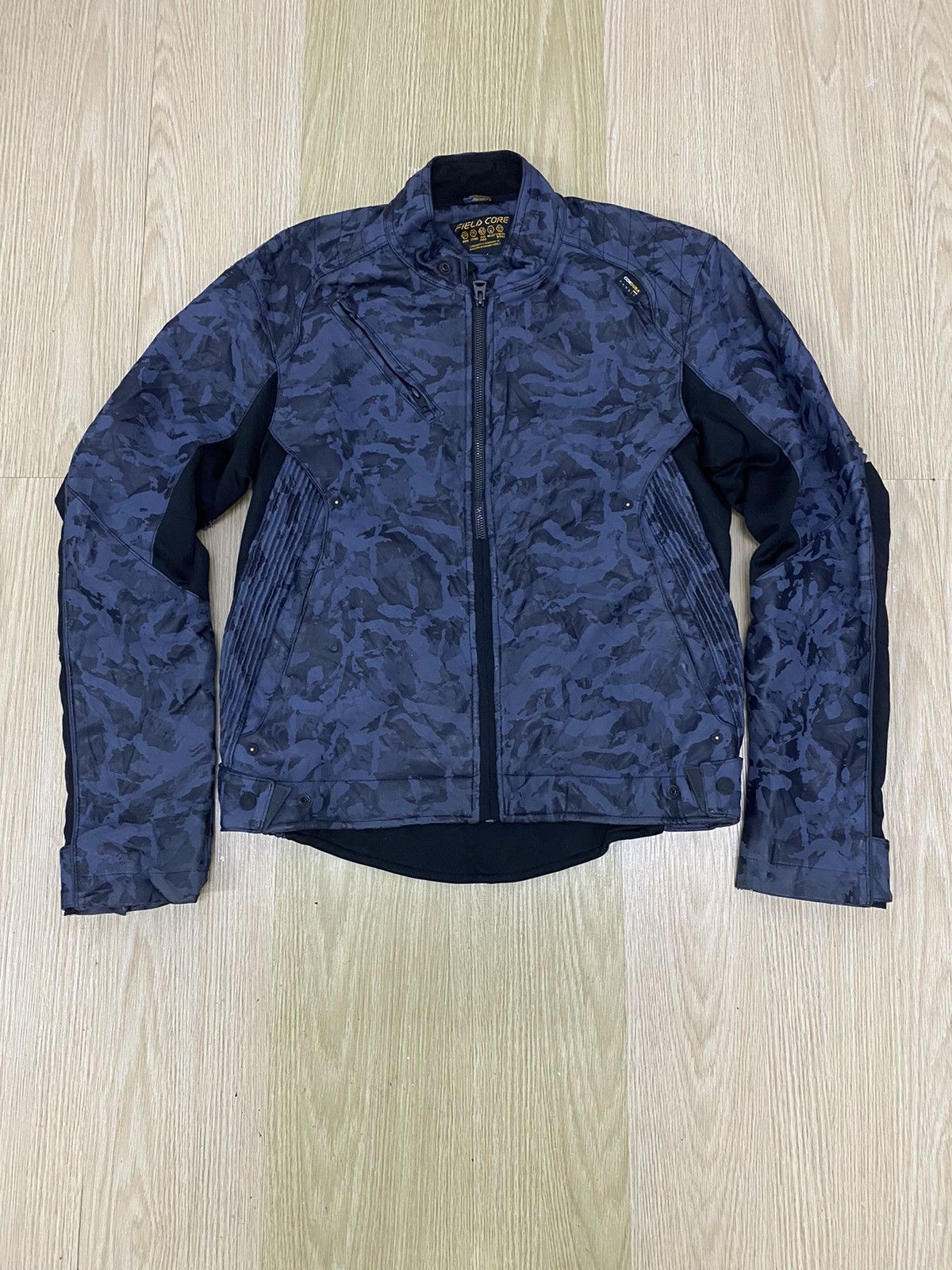 image of Outdoor Style Go Out Fieldcore Camo Cordura Fabric Bikers Jacket in Blue, Men's (Size Medium)