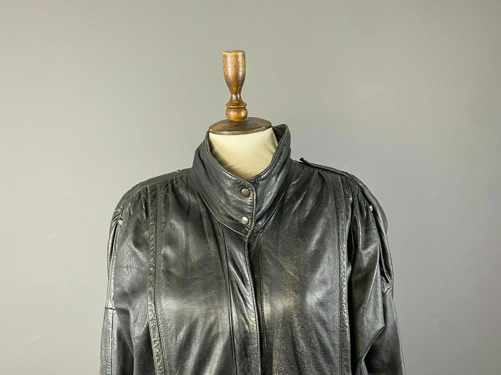 JET SET Ladies Jet Set Black Genuin Leather Jacket Size 36 Size M / US 6-8 / IT 42-44 - 2 Thumbnail