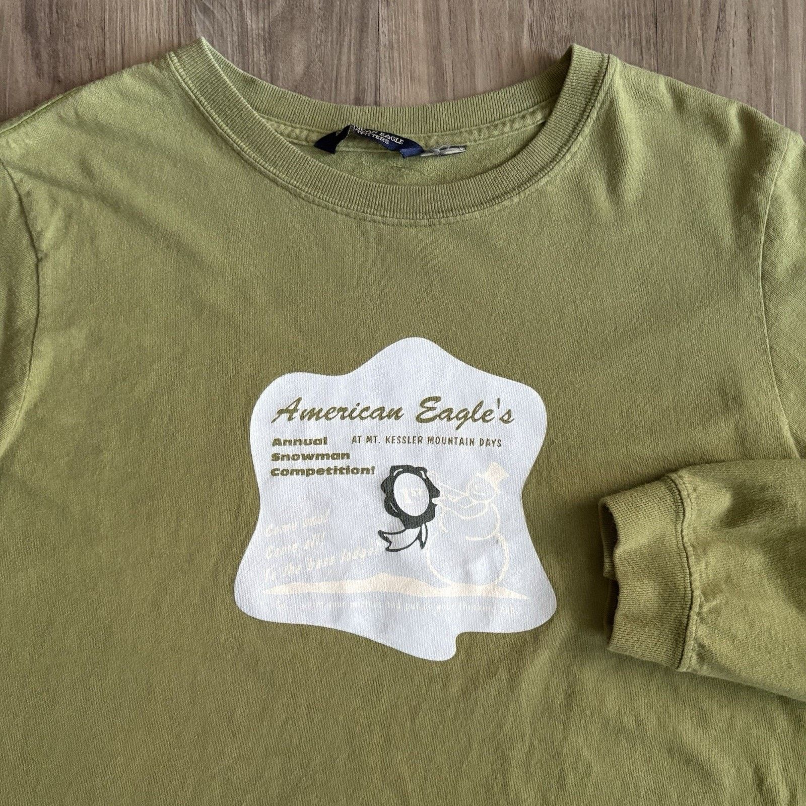 American Eagle Outfitters × Vintage Vintage American Eagle T-Shirt Men's Size S Green Snowman Size US S / EU 44-46 / 1 - 3 Thumbnail