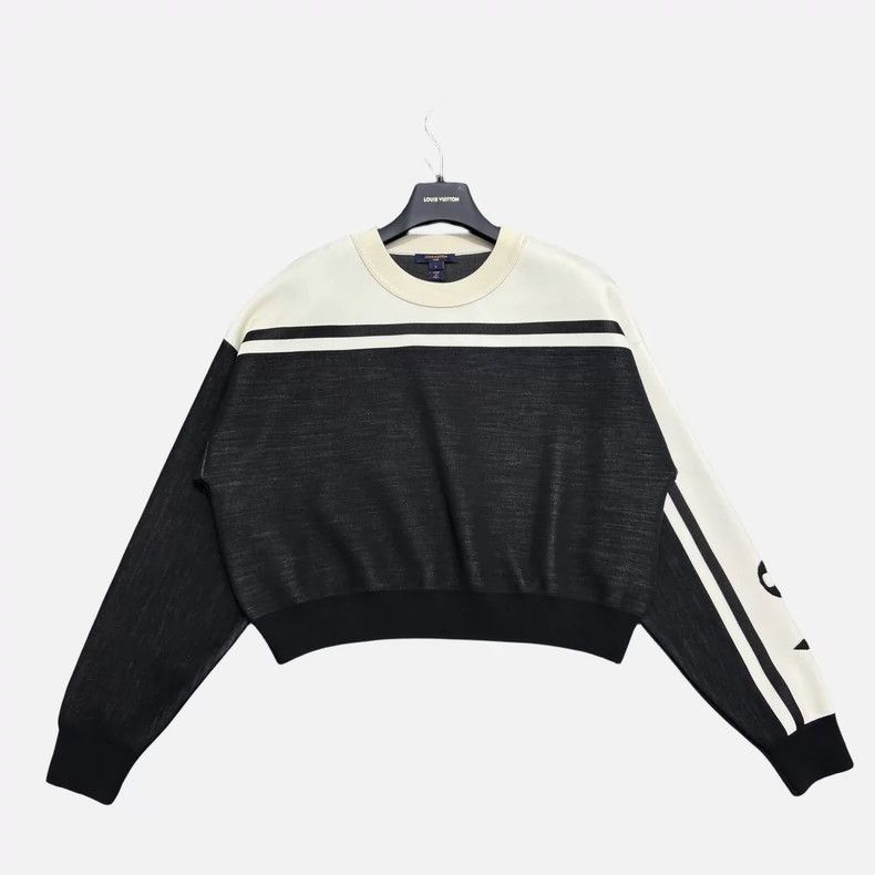 Louis Vuitton Louis Vuitton Black and white presbyopic short sweatshirt 2 Size US L / EU 52-54 / 3 - 1 Thumbnail