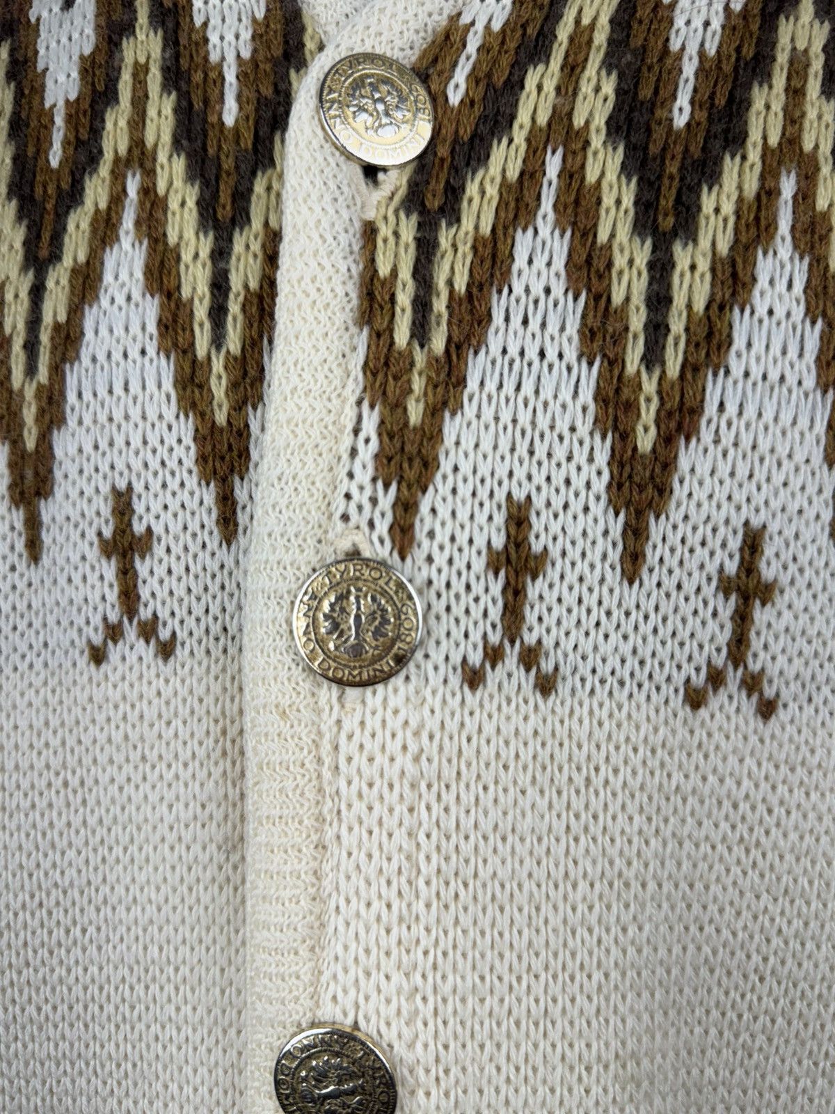 Vintage Vintage 70-x White RAM Casual Cardigan Wool Sweater size L Size US L / EU 52-54 / 3 - 4 Thumbnail