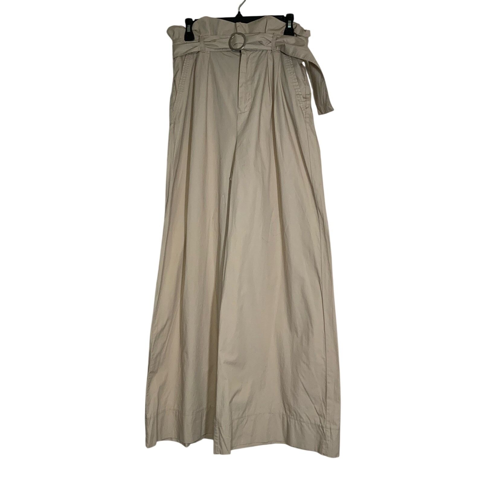 Forever 21 Forever 21 Paperbag Cream Belted Flax Linen Rayon Wide Leg L Size 34" / US 12 / IT 48 - 1 Thumbnail