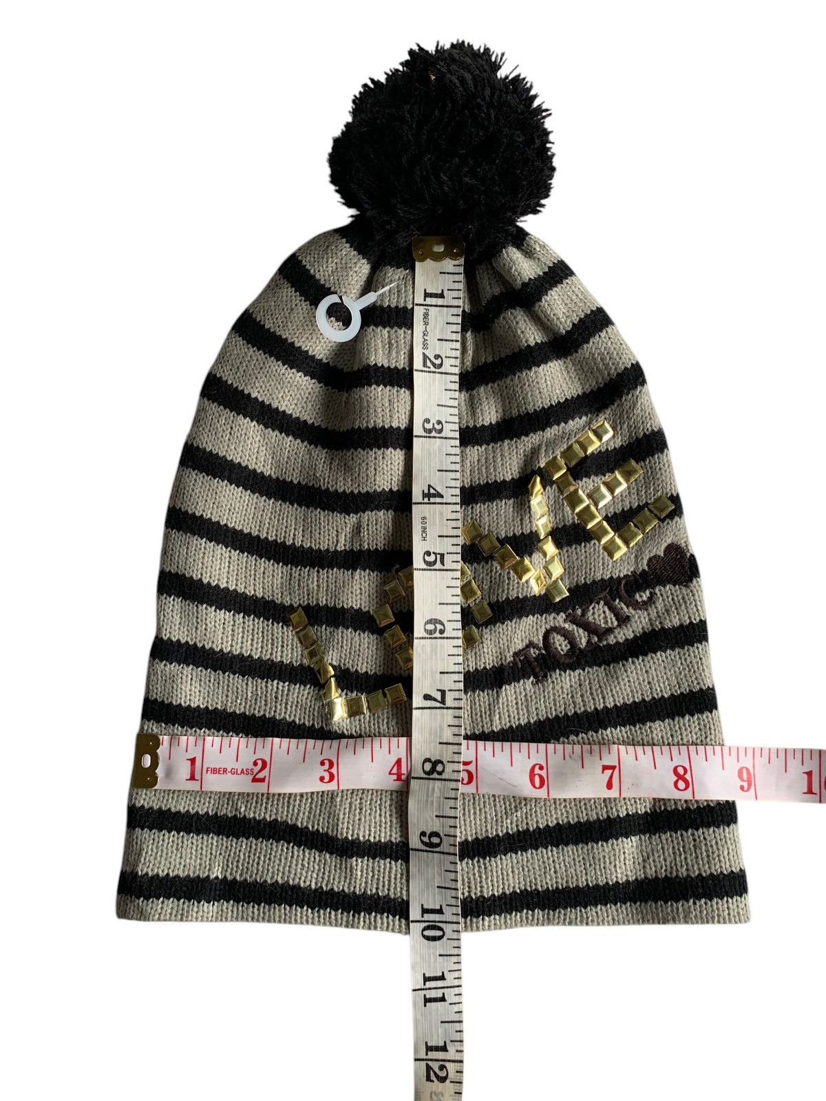 Japanese Brand × Kapital × Vintage LOVE TOXIC STRIPE WINTER SESSIONS LONG BEANIE HATS Size ONE SIZE - 7 Thumbnail