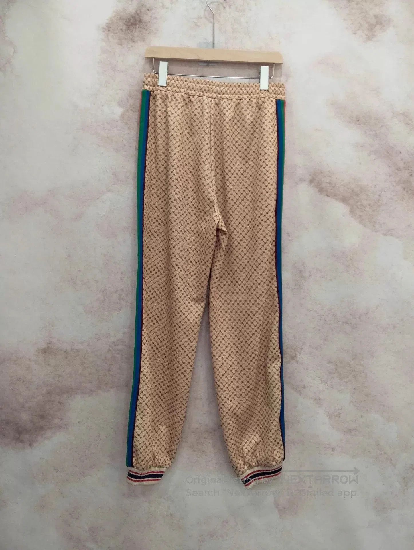 Gucci Beige Patterned Casual Pants with Side Stripes. Size US 34 / EU 50 - 2 Thumbnail