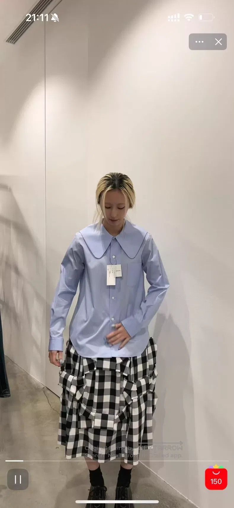 Comme des Garcons Comme des Garcons size XS Bow tie plaid half skirt Size 23" - 7 Thumbnail