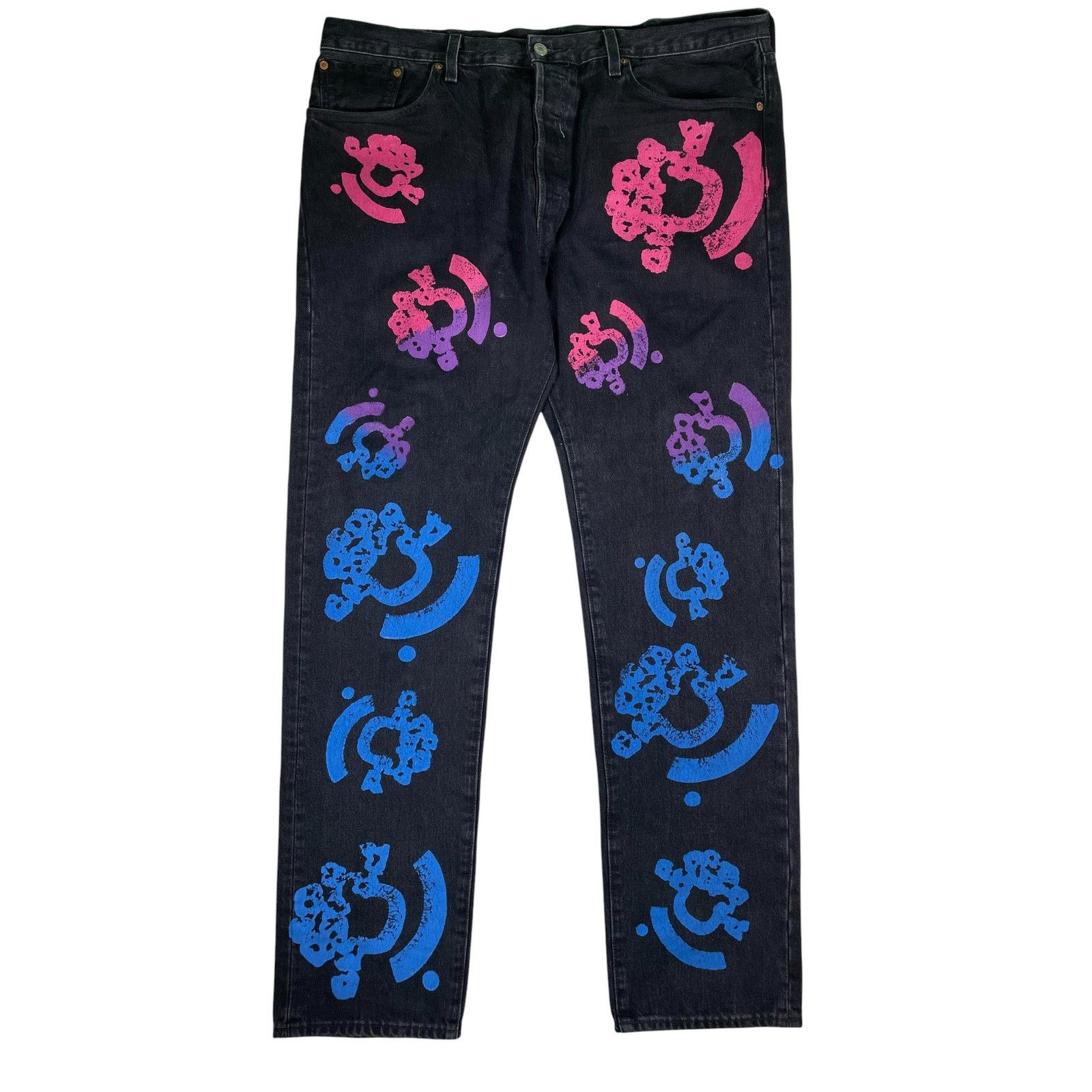 DENIM TEARS Denim Tears BSTROY Black, Pink & Blue Jeans Size US 38 / EU 54 - 1 Thumbnail