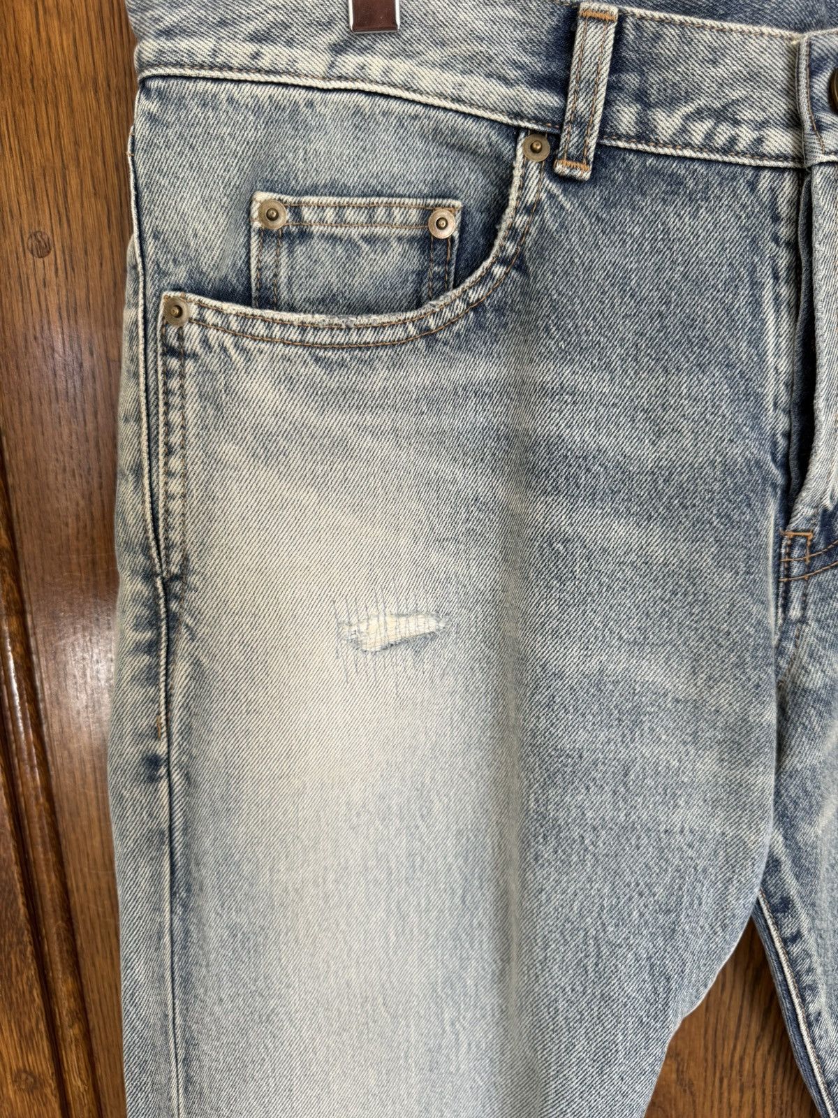 Saint Laurent Paris Saint Laurent Santa Monica wash rip trash jeans 32 grail d18 Size US 32 / EU 48 - 17 Thumbnail