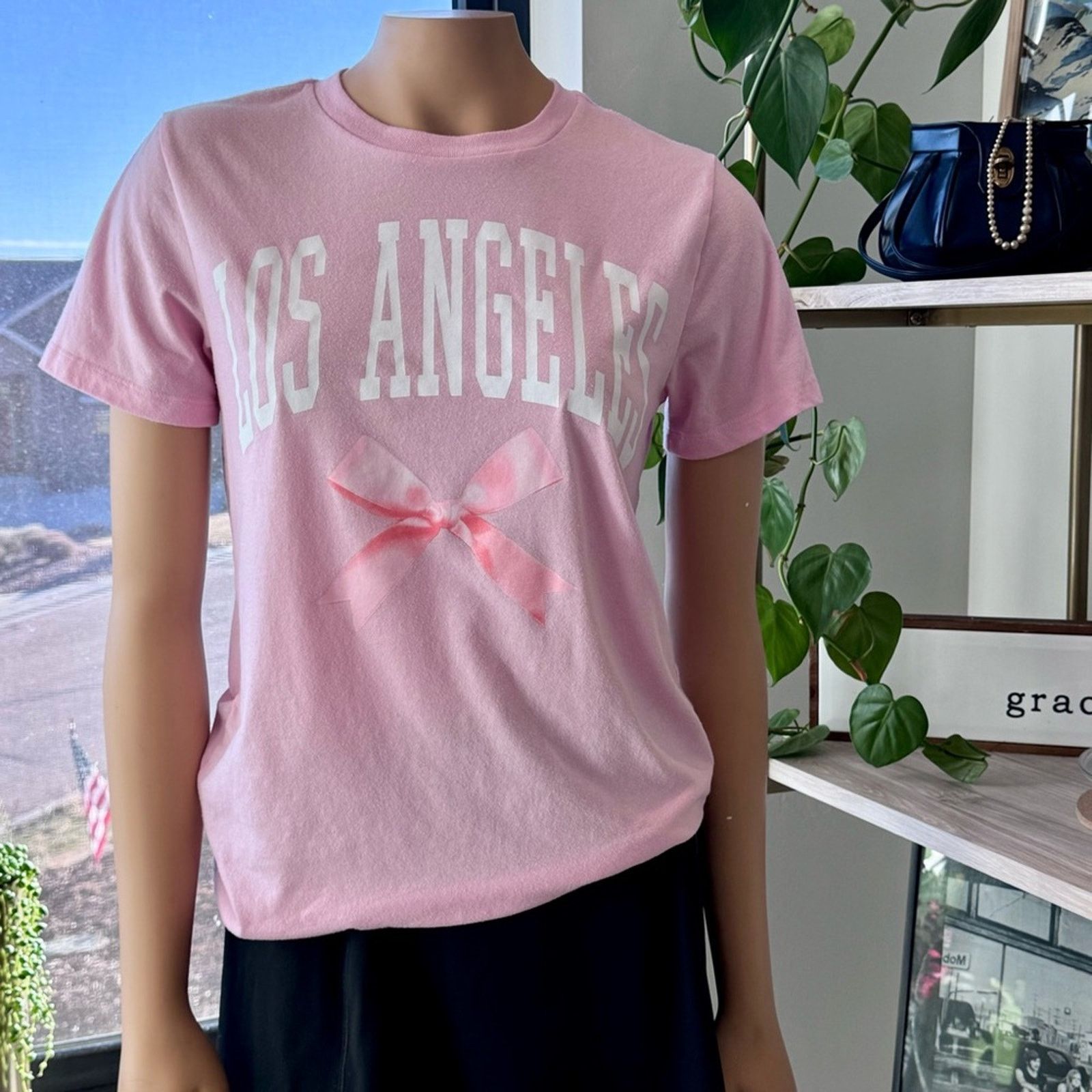 Other Grayson Threads, Los Angeles Pink Bow Tee, Size: Small Size S / US 4 / IT 40 - 1 Thumbnail