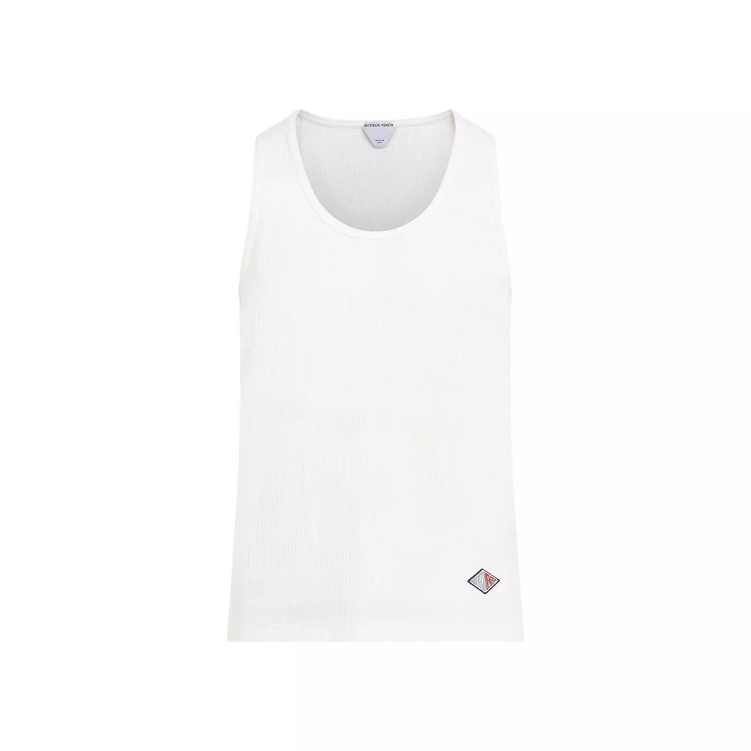 BOTTEGA VENETA Chalk Cotton Rib Tank Top New Authentic