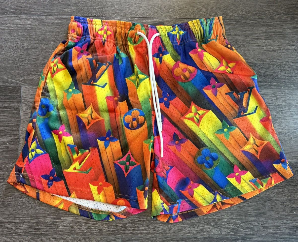Vintage Mr. Remade Bootleg Shorts LV Rainbow Size M DS Size US 32 / EU 48 - 1 Thumbnail