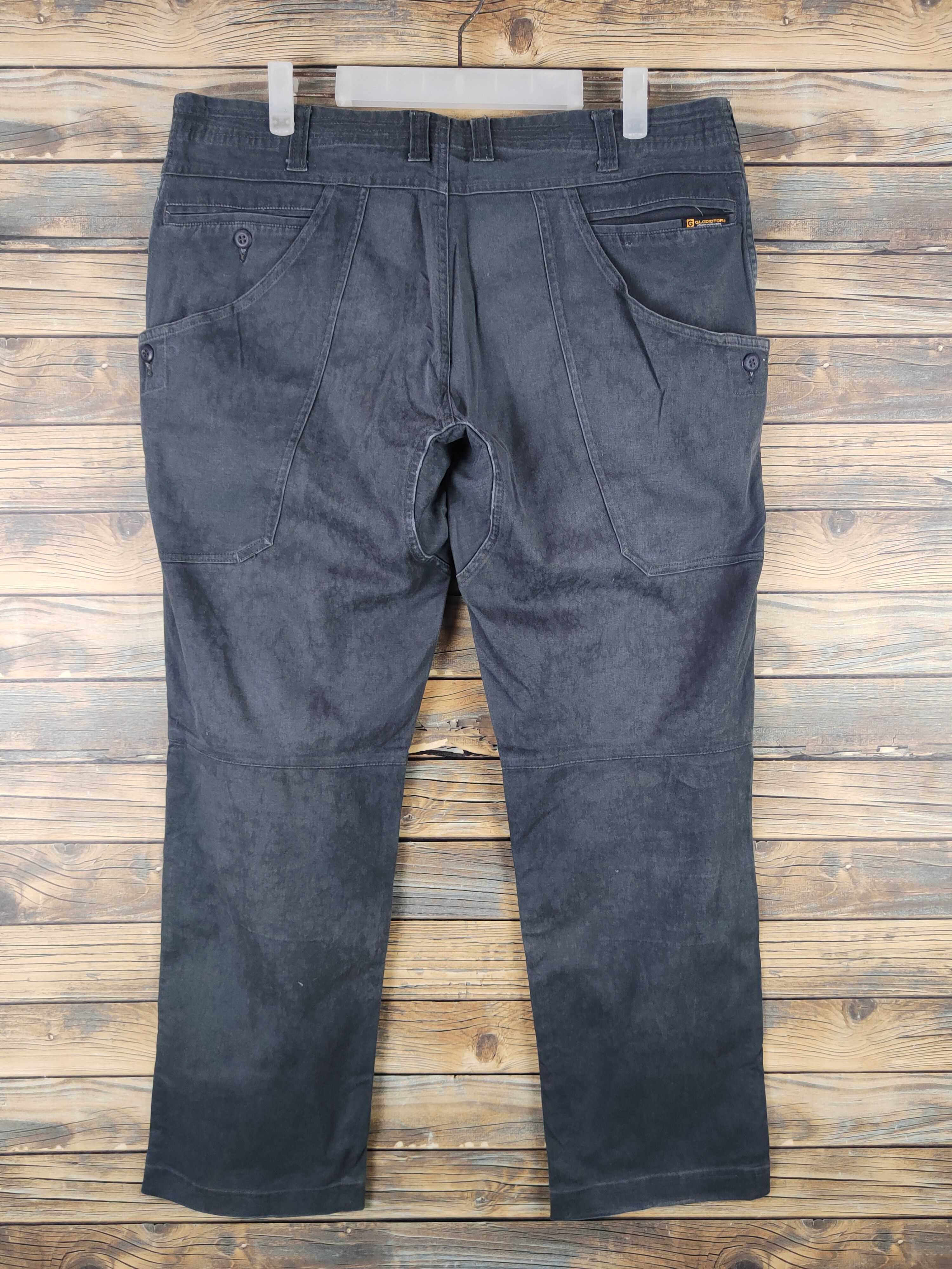 Japanese Brand DL Gladiator Black Faded Multipocket Cargo Pants #2345 Size 34" / US 12 / IT 48 - 7 Thumbnail