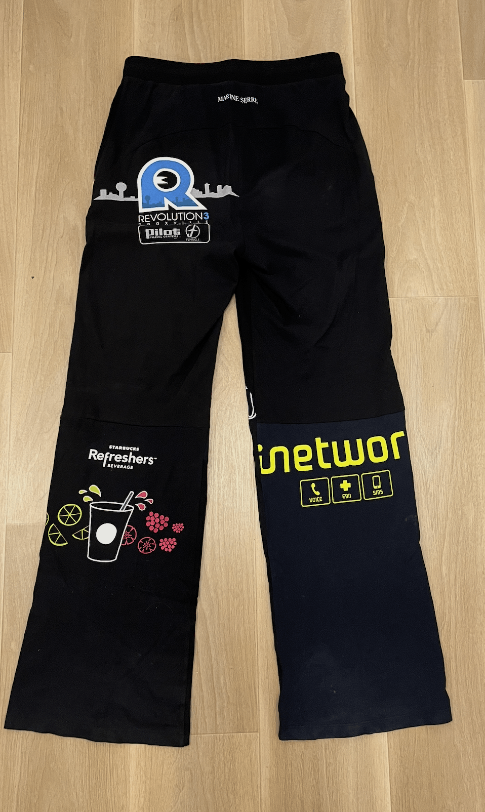 Marine Serre Black Regenerated T-Shirt Sweatpants Size US 32 / EU 48 - 6 Thumbnail