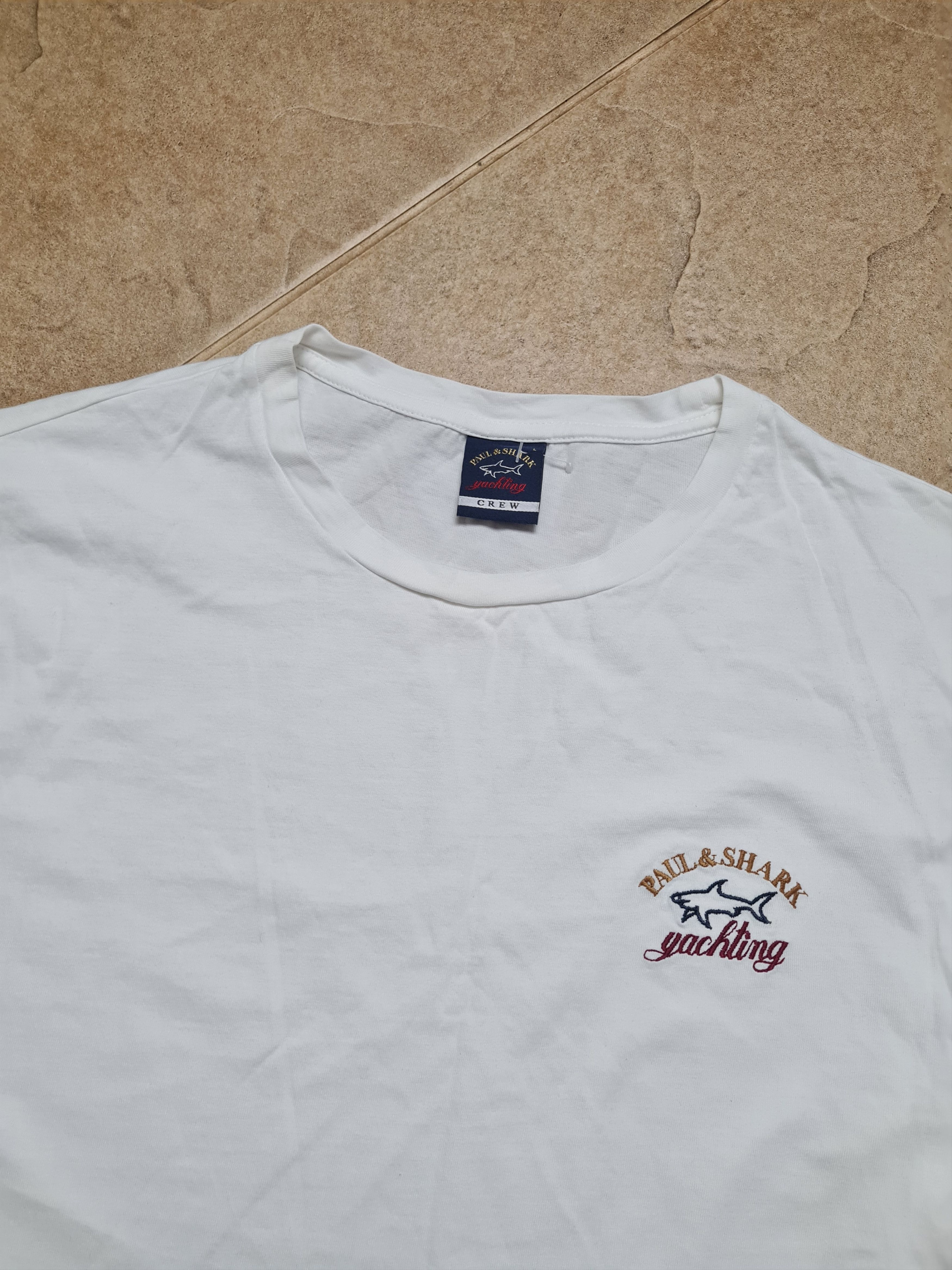 Paul & Shark Authentic Paul & Shark White Long Sleeve Tee Yachting Logo Size US L / EU 52-54 / 3 - 8 Thumbnail