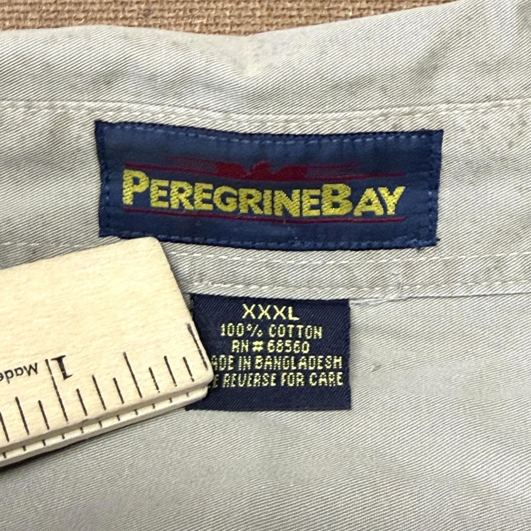 Peregrine K-State Jardine Shirt Mens 3XL Gray Peregrine Bay Button Front Cotton Casual Size US XXL / EU 58 / 5 - 5 Thumbnail