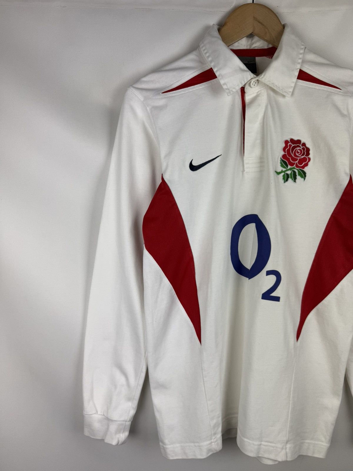 Vintage Nike Vintage England Rugby Union L/S Rugby Shirt Jersey Size US S / EU 44-46 / 1 - 2 Thumbnail