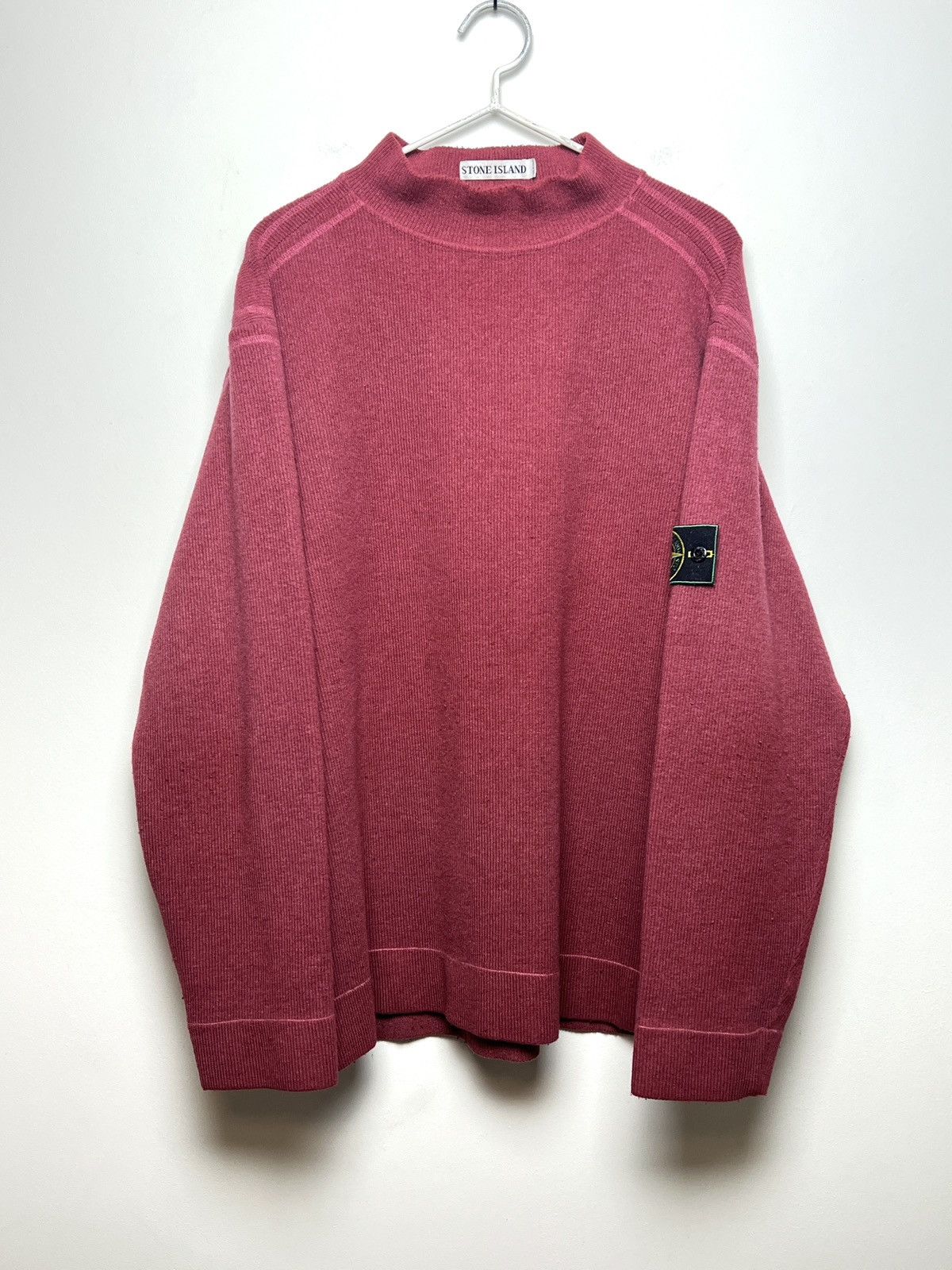 Stone Island stone island y2k wool/nylon moc neck sweater Size US L / EU 52-54 / 3 - 1 Thumbnail