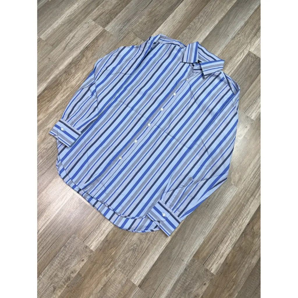 Etro Etro Striped Shirt Blue Size M Size US M / EU 48-50 / 2 - 2 Thumbnail