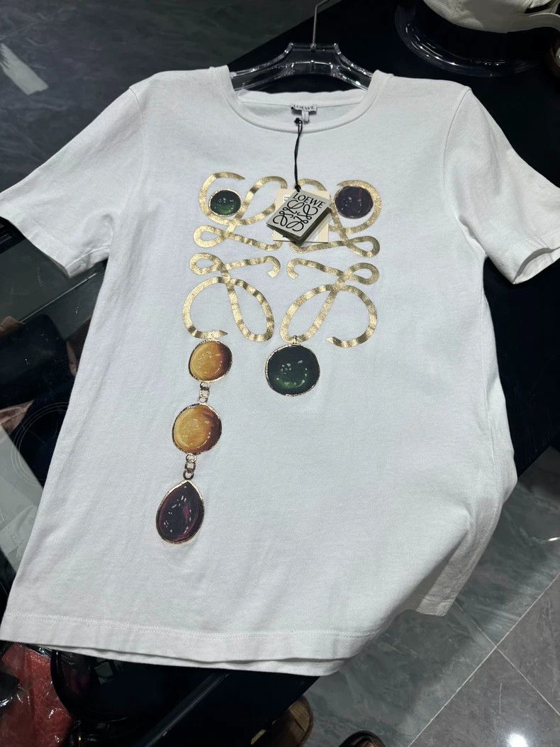 LOEWE Jewelry stamp logo short sleeves