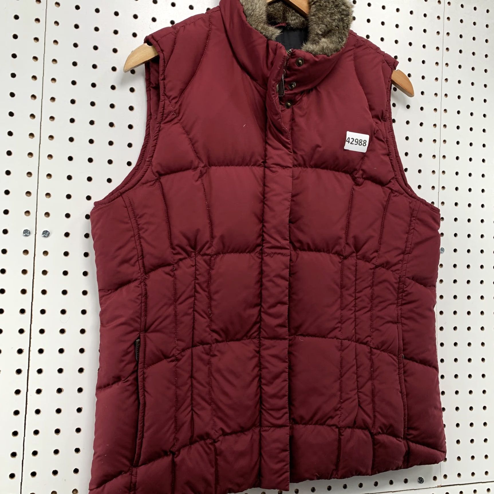 Eddie Bauer Eddie Bauer Down Sportsman Vest Womens Large Quilted Jacket Red Maroon Vest Quilted Eddie Bauer Womens Large Red Maroon Size L / US 10 / IT 46 - 5 Thumbnail