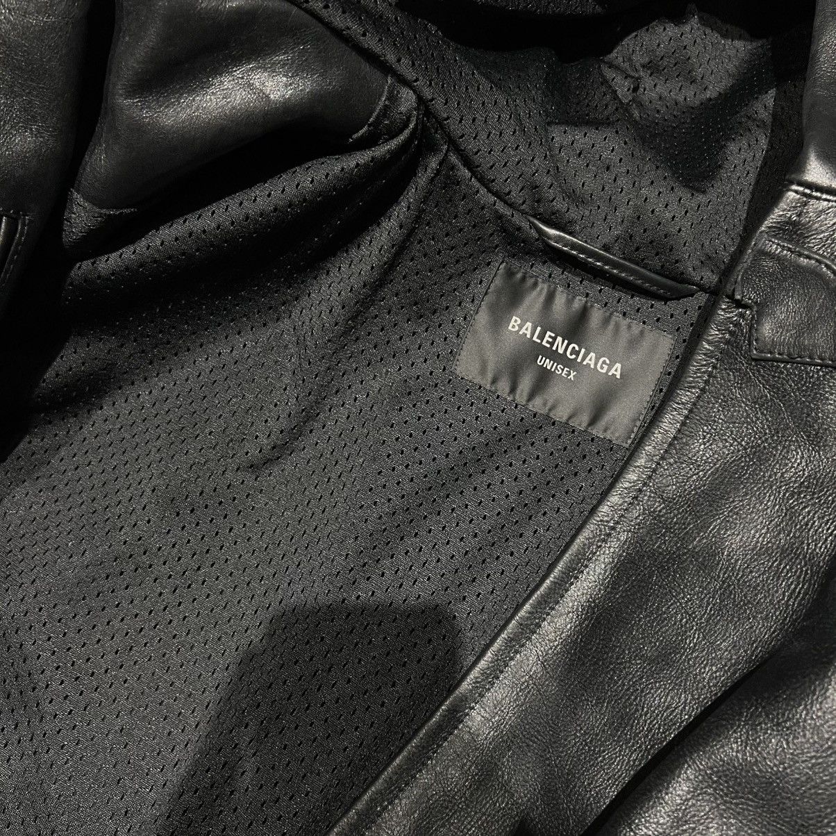 Balenciaga Balenciaga Hooded Leather Biker Coat Size US L / EU 52-54 / 3 - 6 Thumbnail