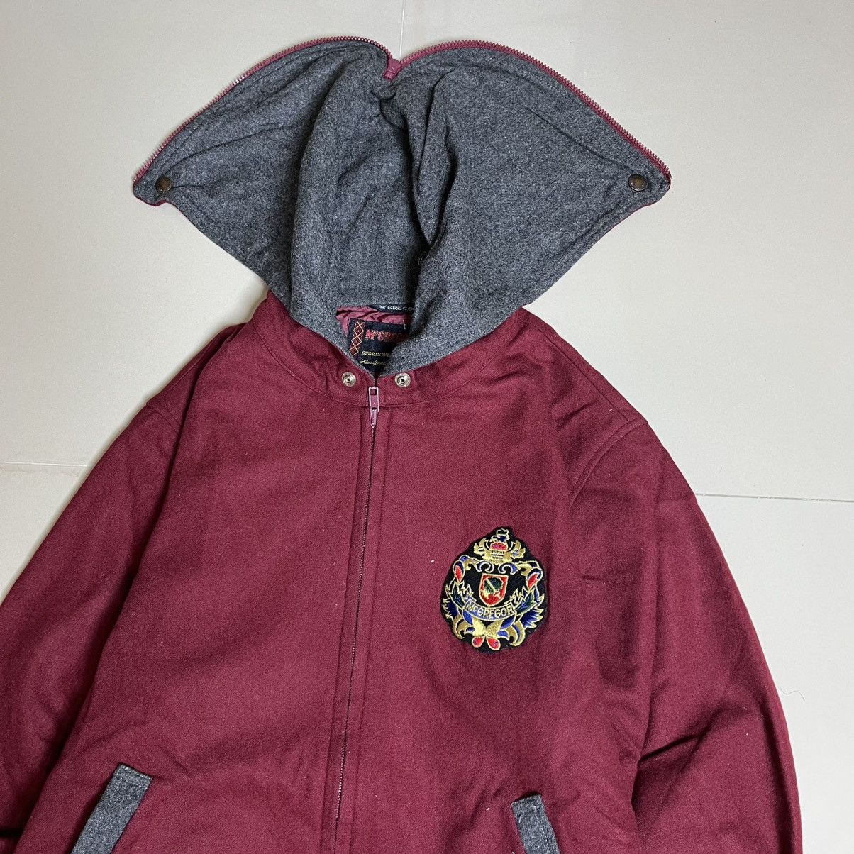 McGregor McGregor Crest Patch Maroon Hooded Jacket Japan Ivy Style Size US L / EU 52-54 / 3 - 2 Thumbnail