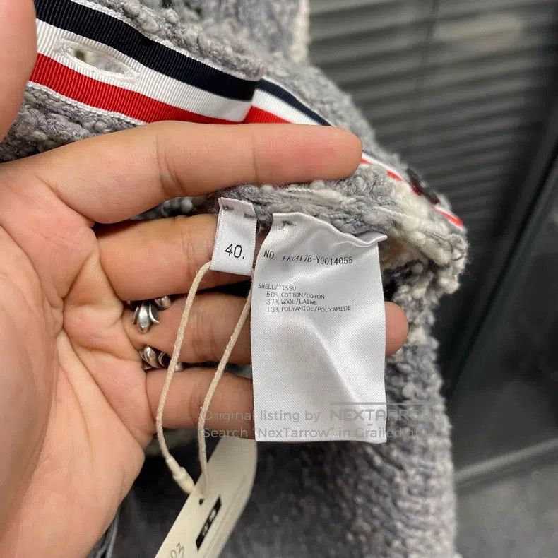 Thom Browne Thom Browne Coarse Knit Striped Open Cardigan Size US XXS / EU 40 - 4 Thumbnail