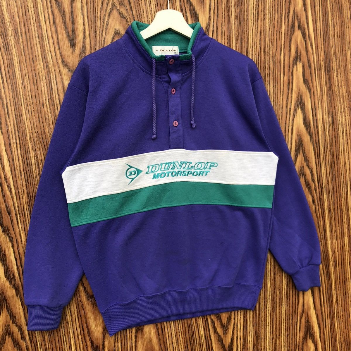 Dunlop Vintage Dunlop Motorsport Sweatshirt Pullover Sweater Size US M / EU 48-50 / 2 - 2 Thumbnail