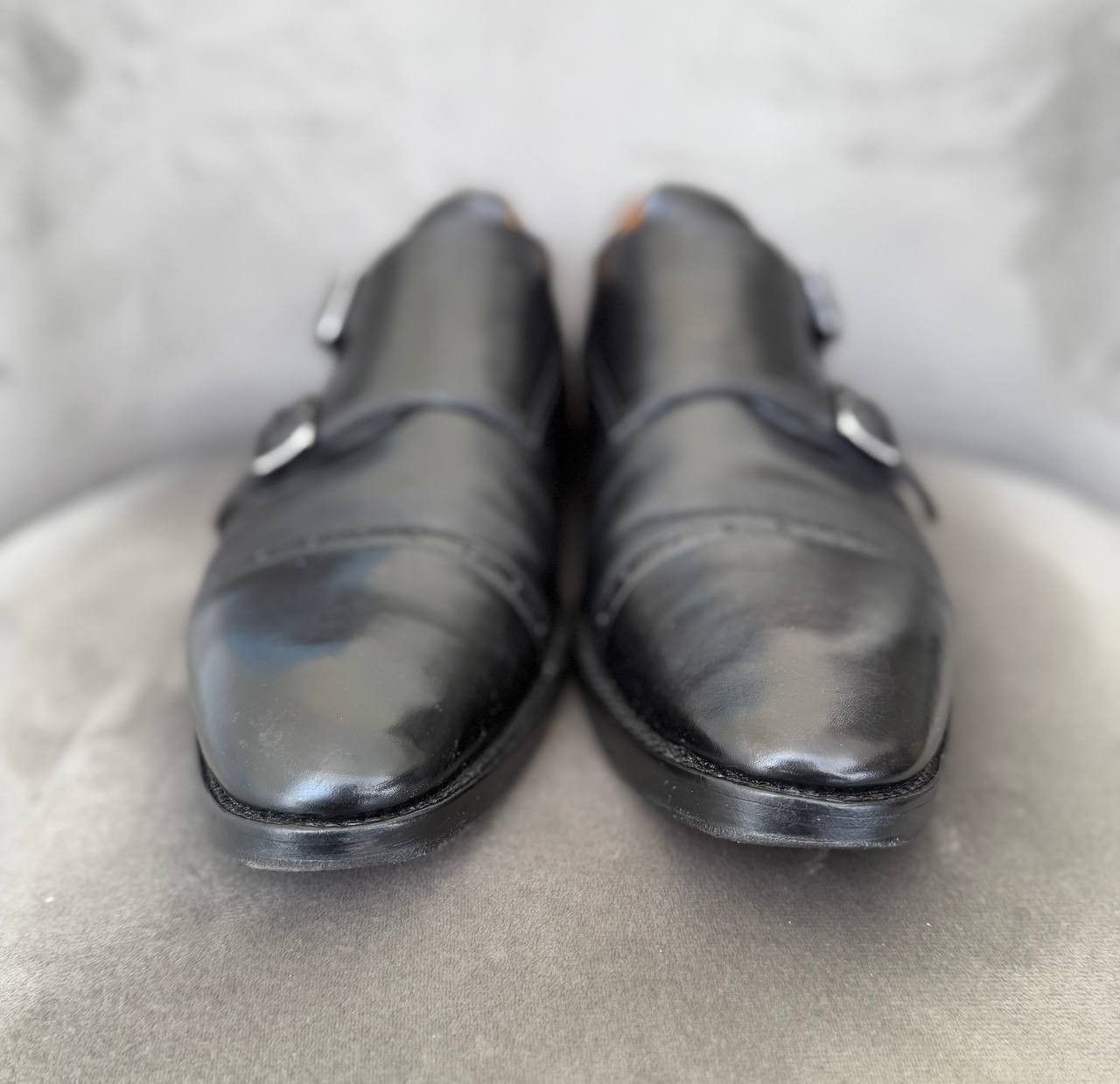 Bally Bally Scardino mens Black Leather Monks monk strap Loafers Size US 11.5 / EU 44-45 - 6 Thumbnail