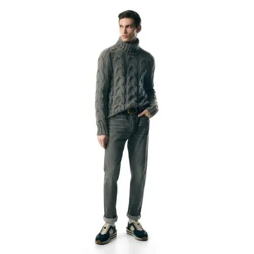 Tom Ford o1loc1c1224 KRL005 Turtleneck Sweater in Grey Size US M / EU 48-50 / 2 - 2 Thumbnail