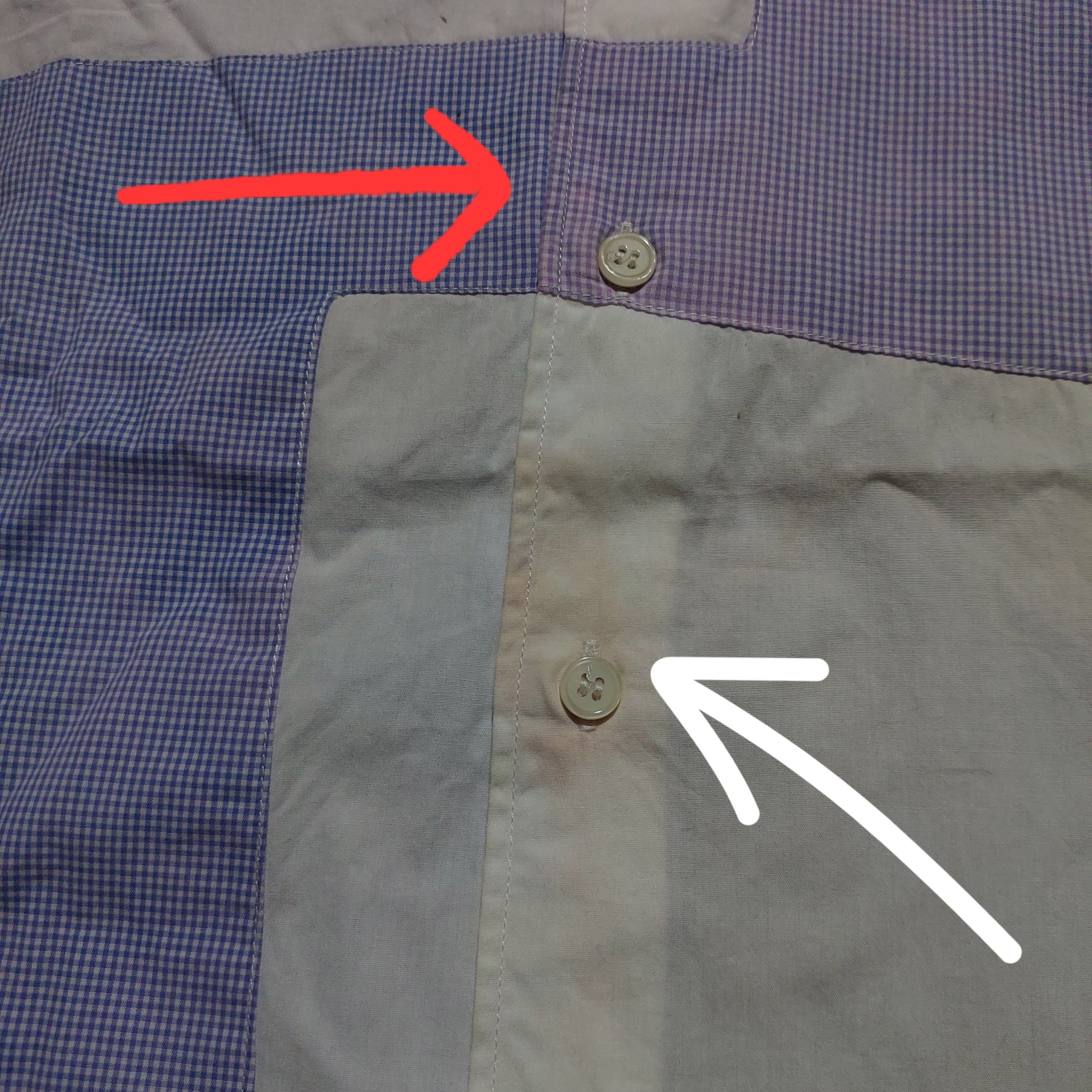 Comme des Garcons SHIRT 00's CDG SHIRT Patchwork Gingham Check Button Up Shirt Size US L / EU 52-54 / 3 - 6 Thumbnail