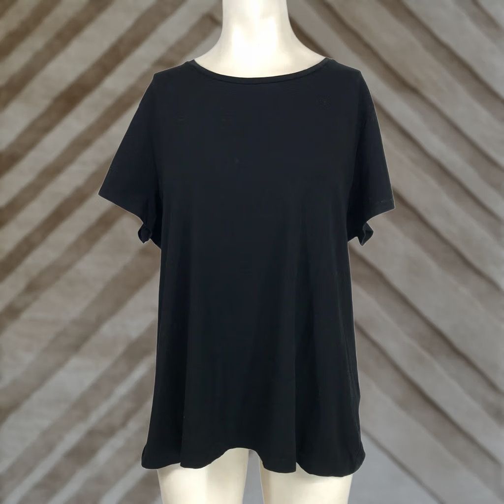 Vintage CHICO'S Black Short Sleeve Pima Cotton Blend Ultimate T-Shirt Womens Size 3 Size XS / US 0-2 / IT 36-38 - 1 Thumbnail