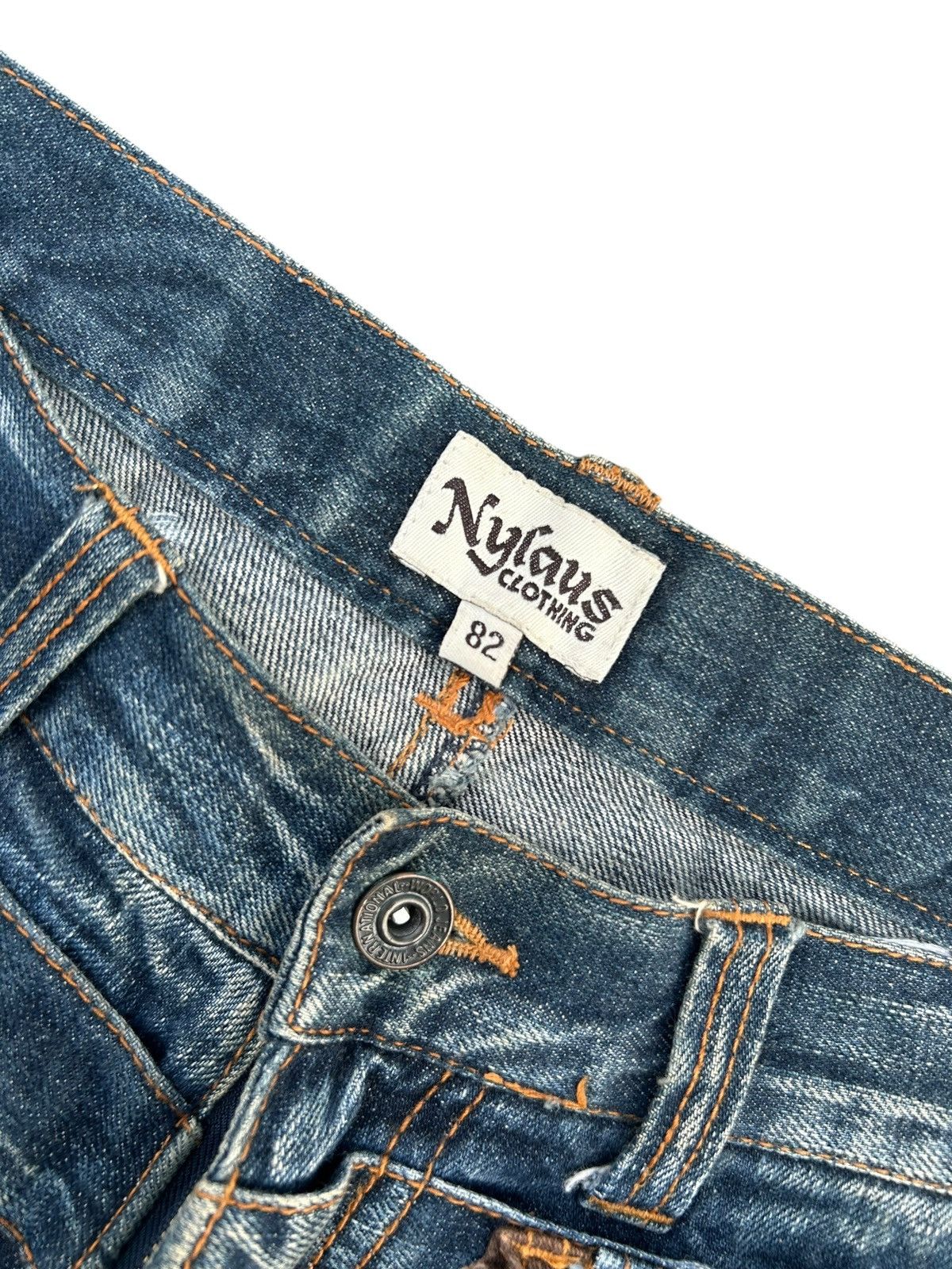Kapital Nylaus Double Waist Distressed Denim Jeans Size US 32 / EU 48 - 4 Thumbnail