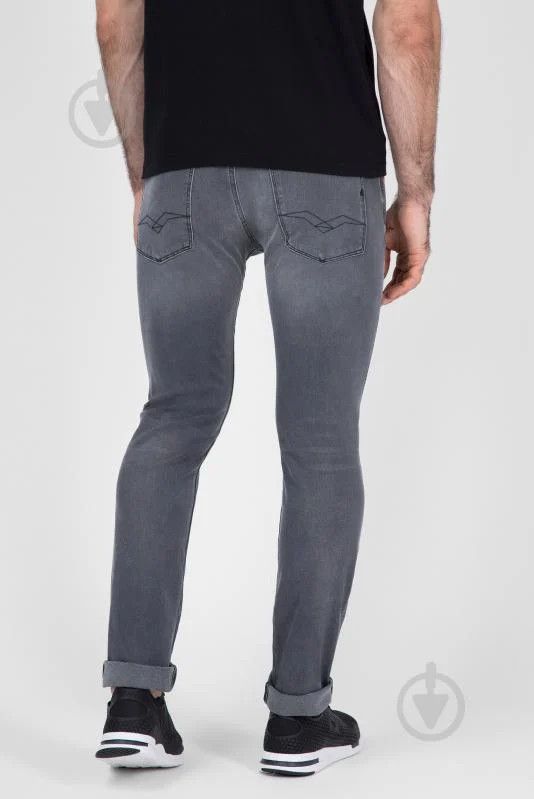 Replay Replay Anbass Hyperflex Slim Fit Gray Stretch Denim Jeans Size US 32 / EU 48 - 2 Thumbnail