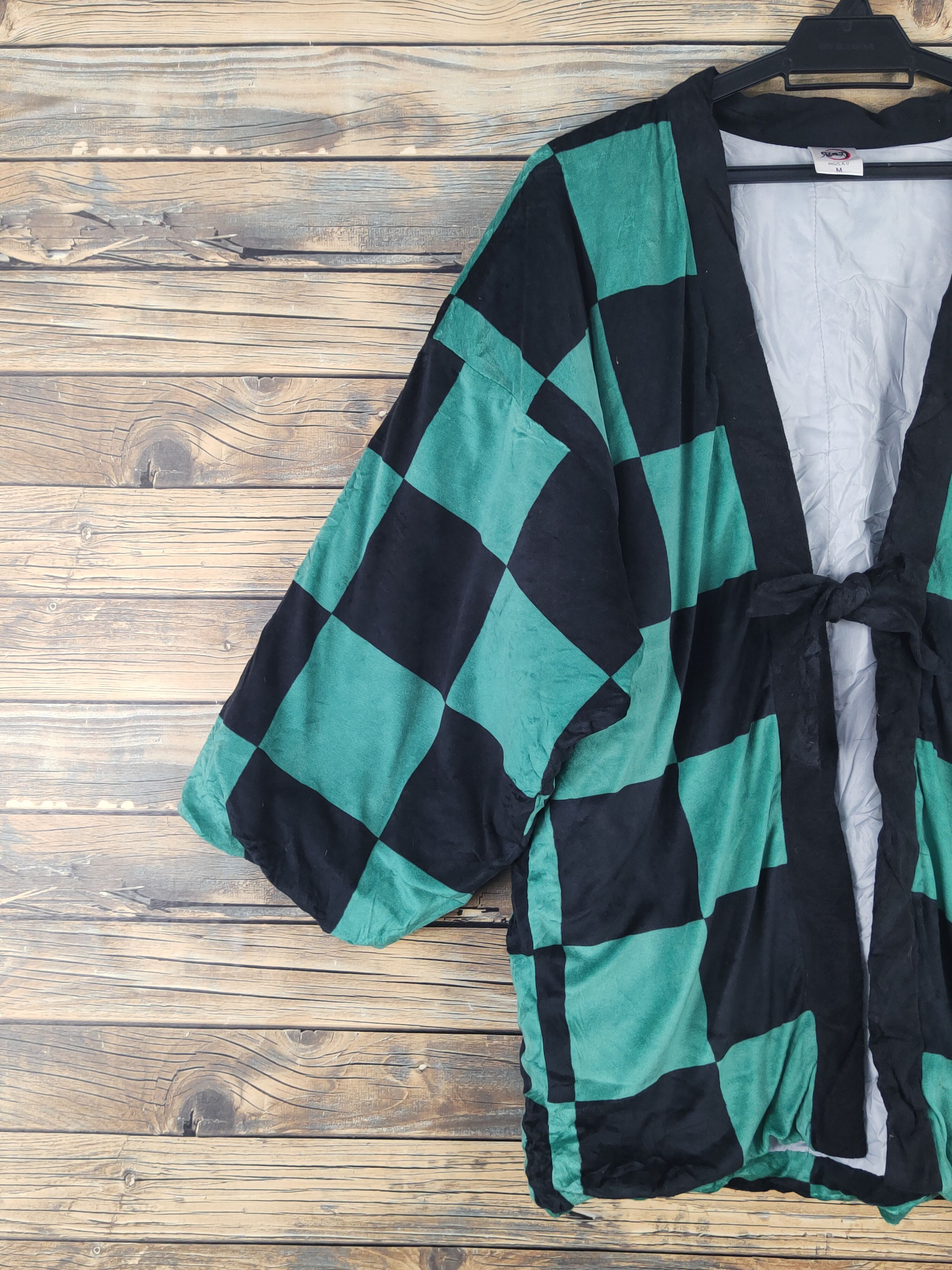 Japanese Brand × Vintage Japanese Brand Green Black Kimono Cardigan Size US M / EU 48-50 / 2 - 3 Thumbnail