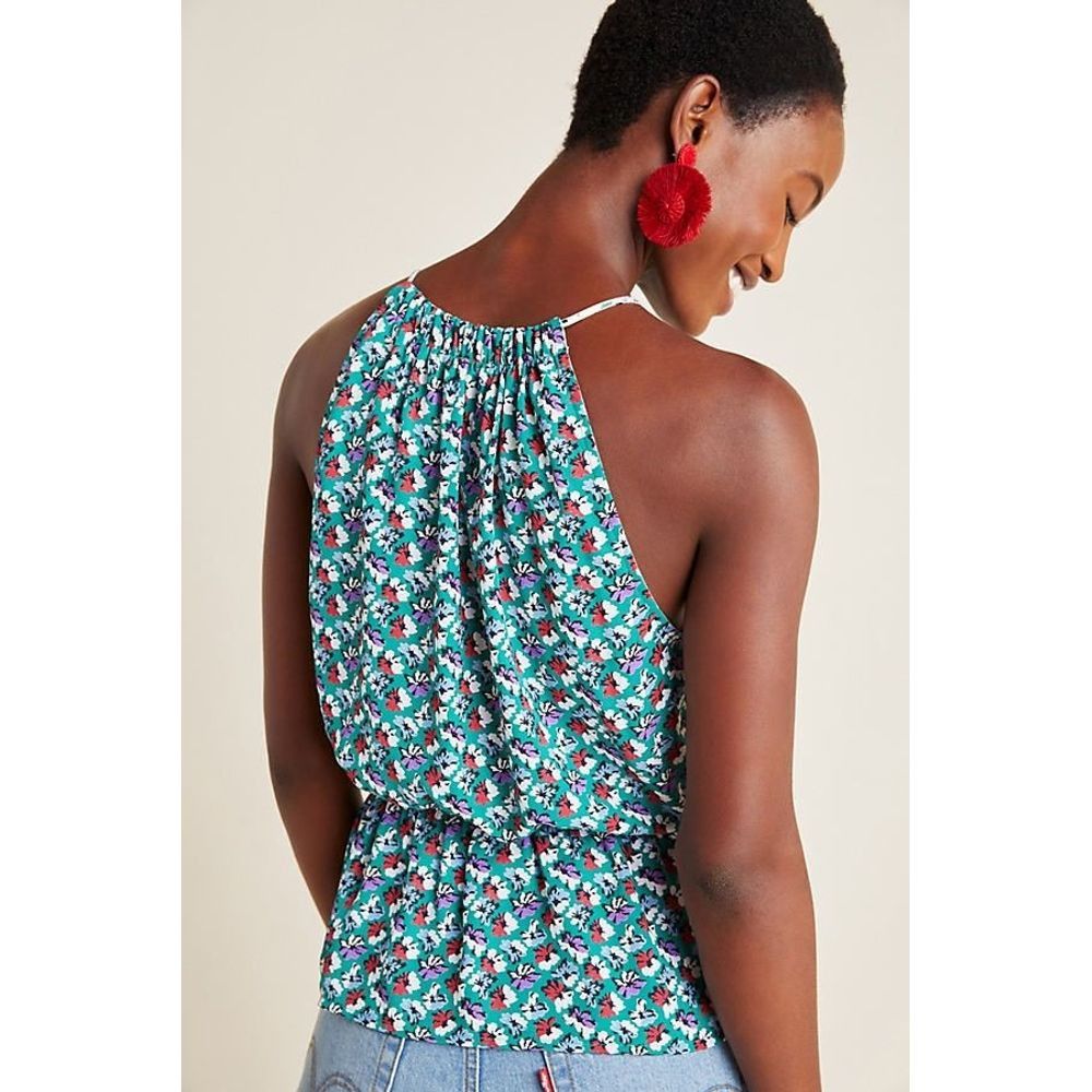 Anthropologie × Corey Lynn Calter New Corey Lynn Calter Versailles Floral Halter Blouse $110 Size S / US 4 / IT 40 - 2 Thumbnail