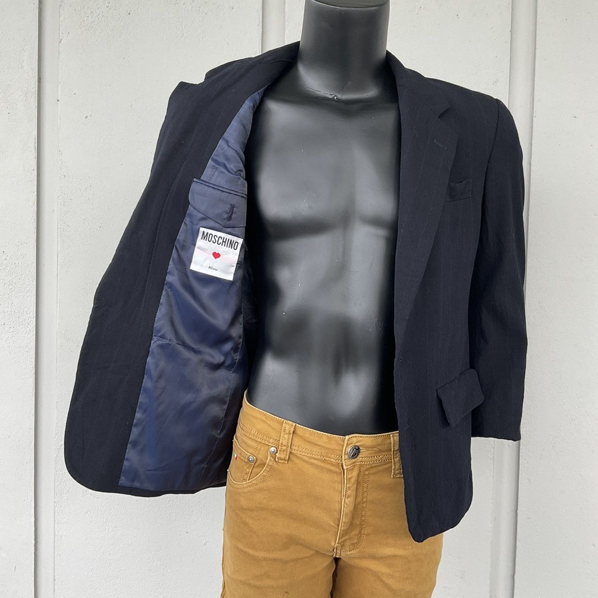 Designer × Moschino Moschino Tailored Jacket Wool black Size 42R - 4 Thumbnail